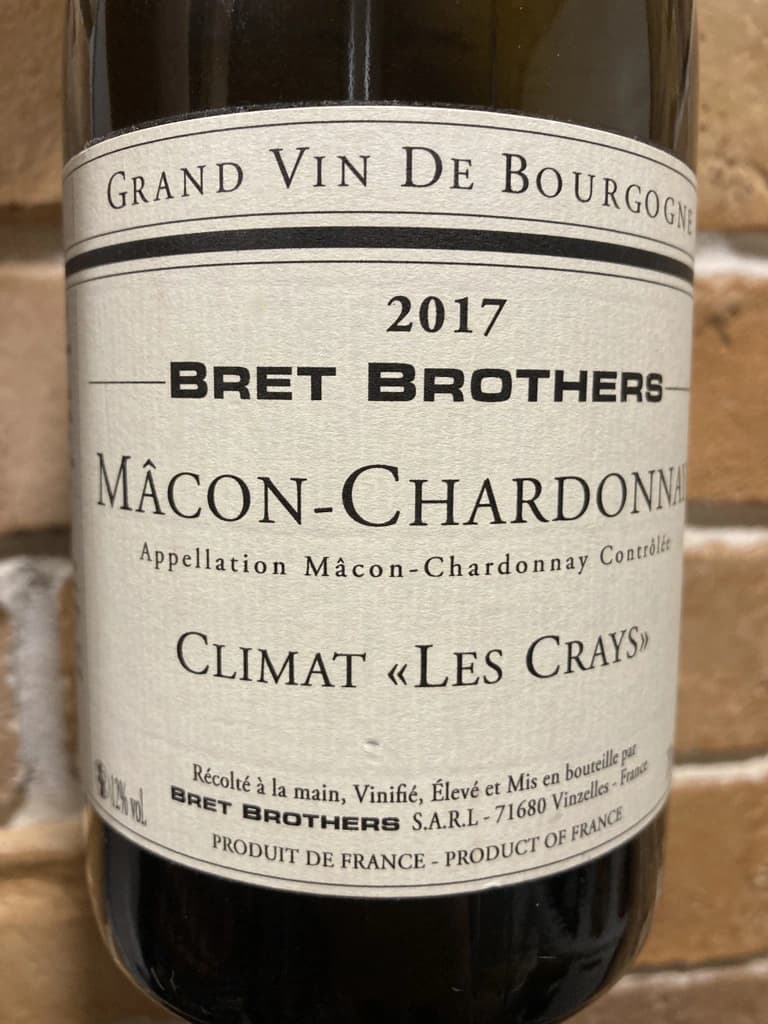 Bret Brothers Macon-Chardonnay Climat Les Crays 2017