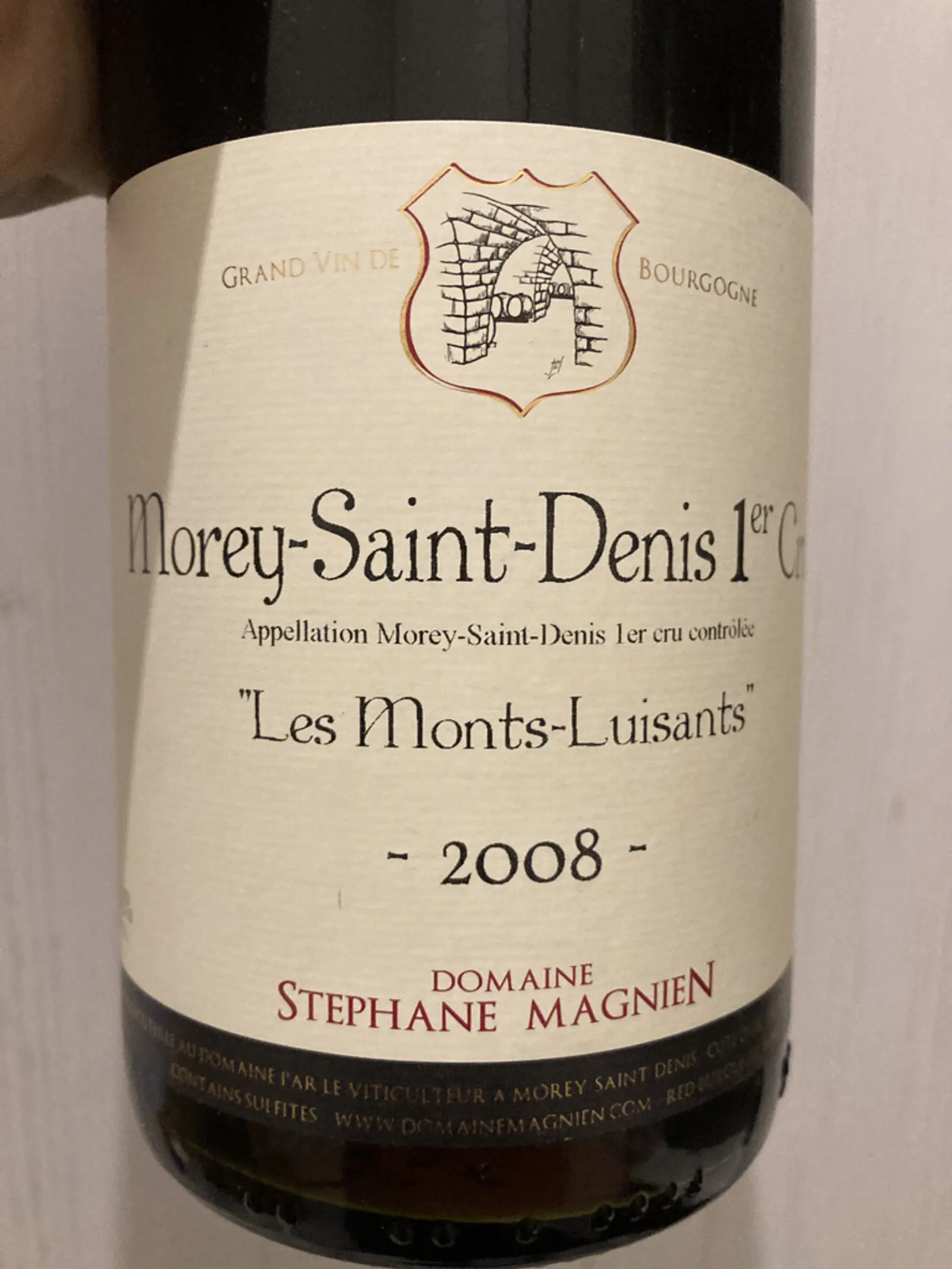 Domaine Stephane Magnien Morey-Saint-Denis 1er Cru Les Monts-Luisants 2008