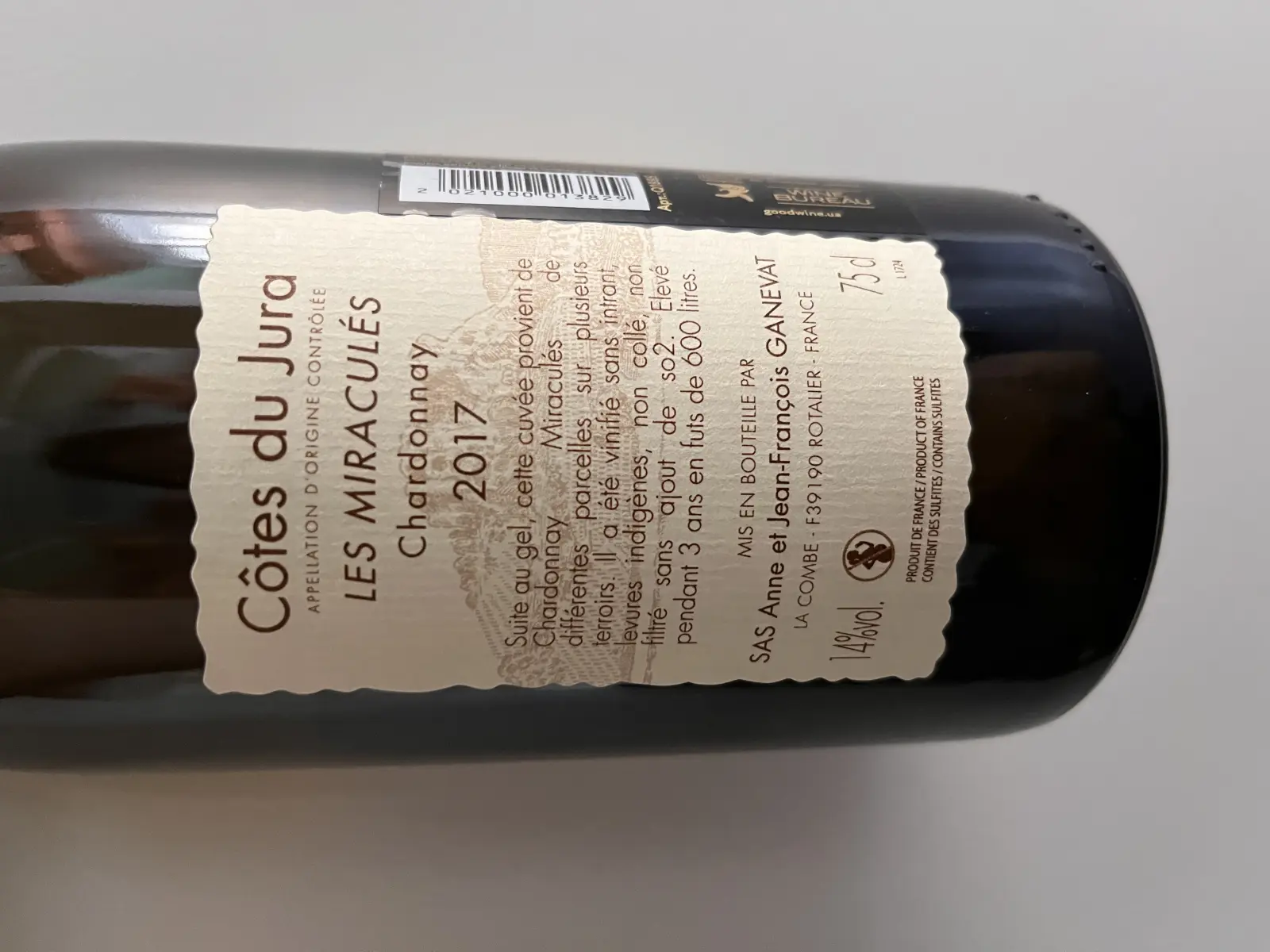 Anne et J.F. Ganevat Les Miracules 2017