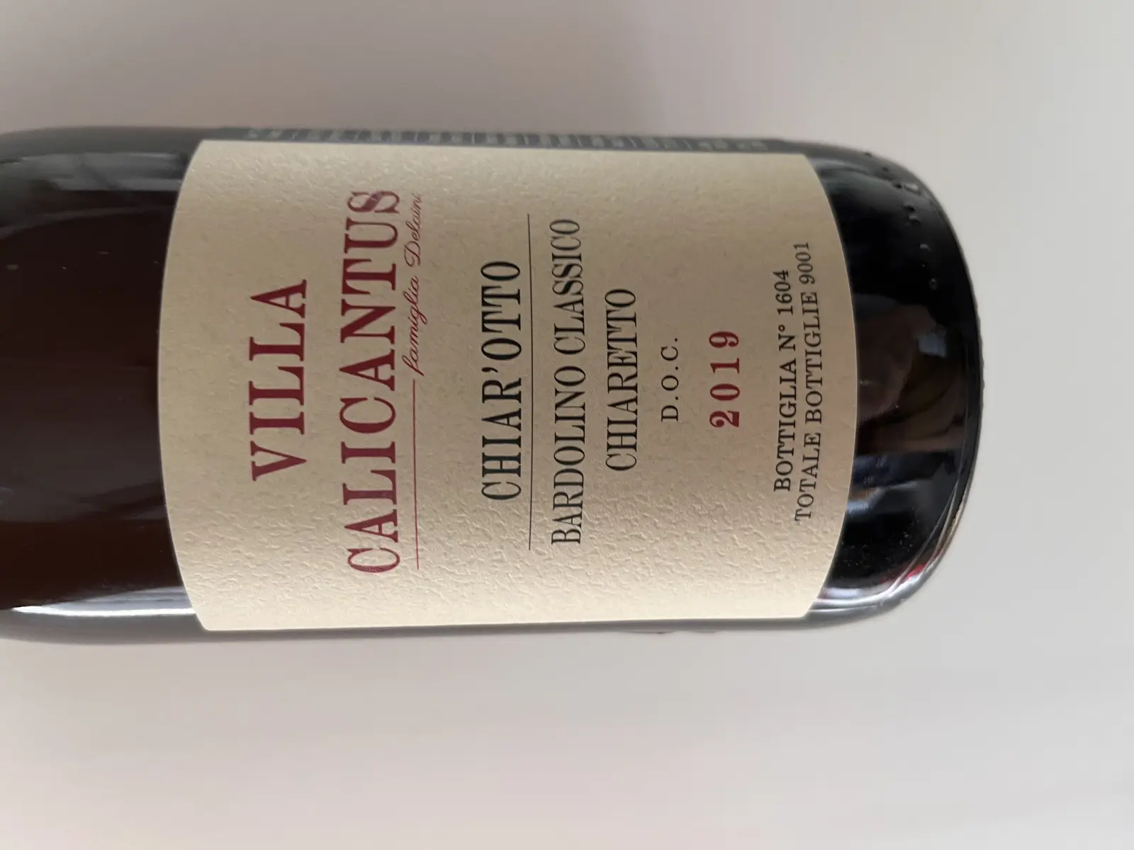Villa Calicantus Chiar'otto Bardolino Classico Chiaretto 2019