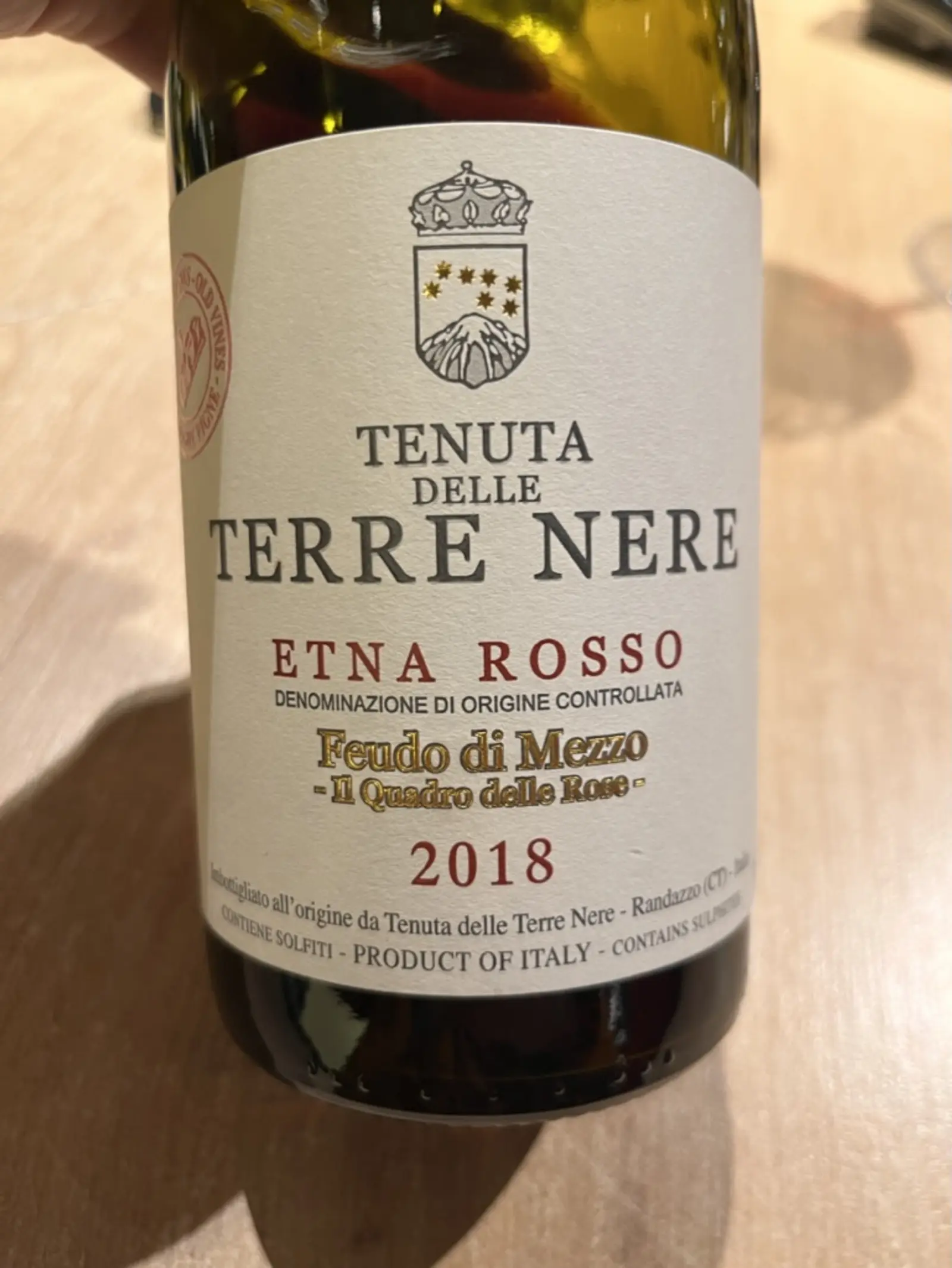 Tenuta delle Terre Nere Etna Rosso Feudo di Mezzo Il Quadro delle Rose 2018
