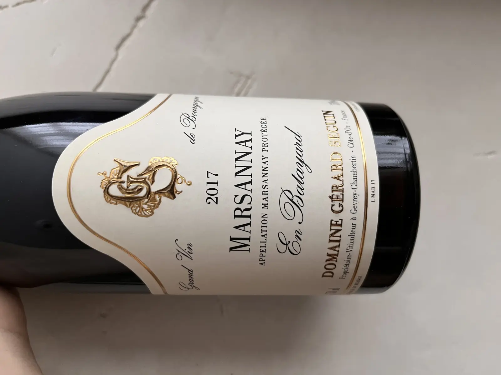 Domaine Gérard Seguin Marsannay En Batayard 2017