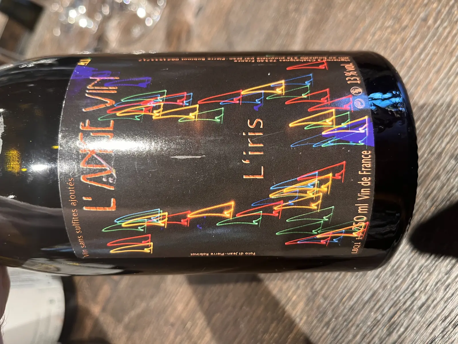 Jean-Pierre Robinot l'ange vin L'iris 2019