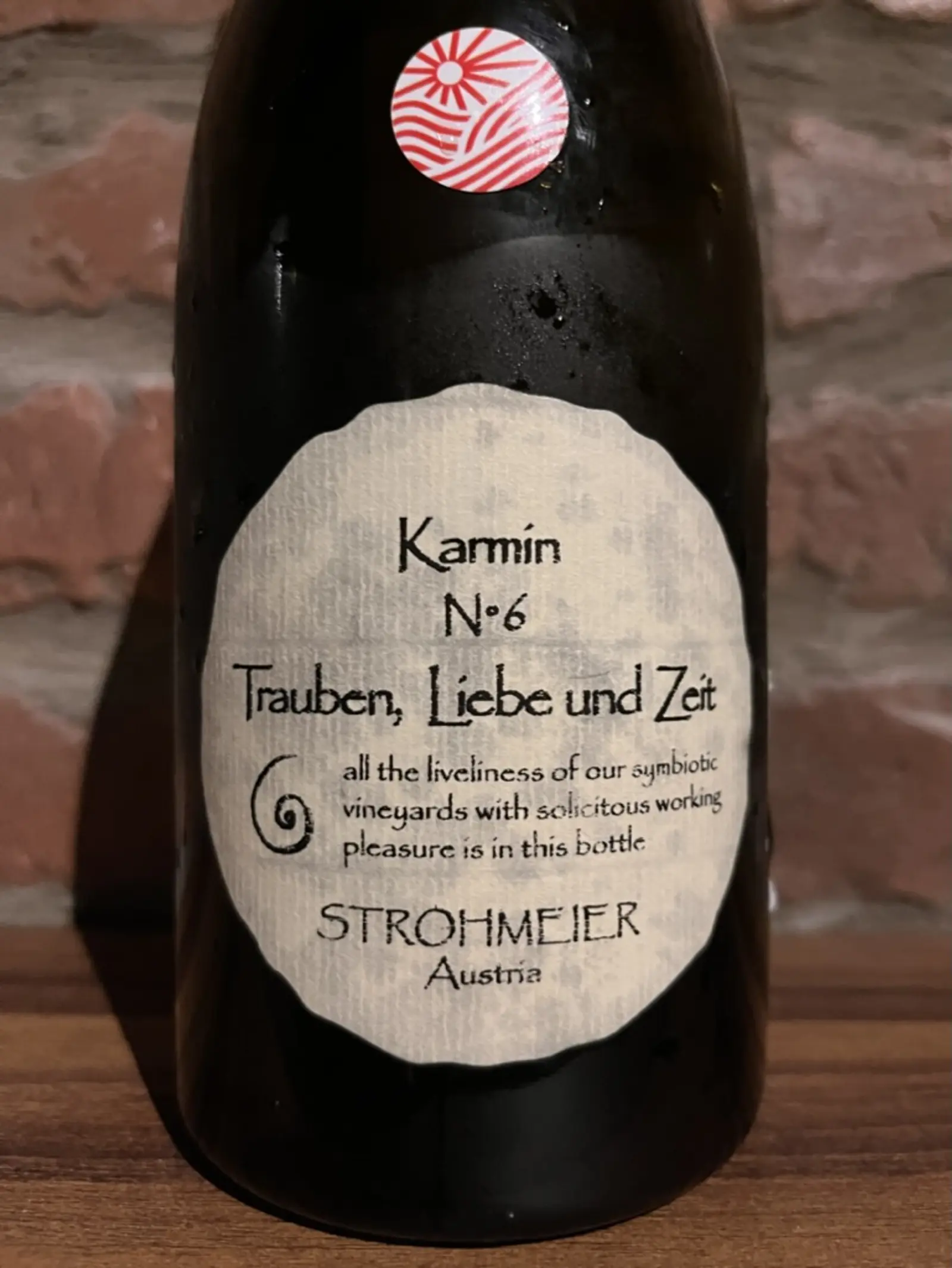 Franz Strohmeier Trauben, Liebe und Zeit - Karmín №6 Rosé 2015
