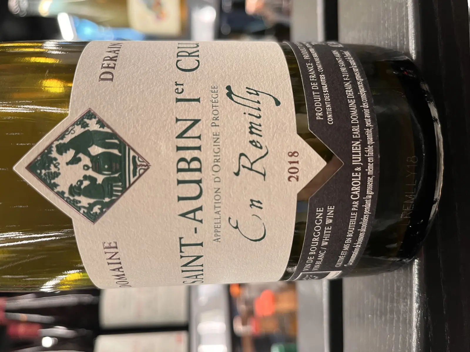 Domaine Derain Saint-Aubin 1er Cru En Remilly 2018