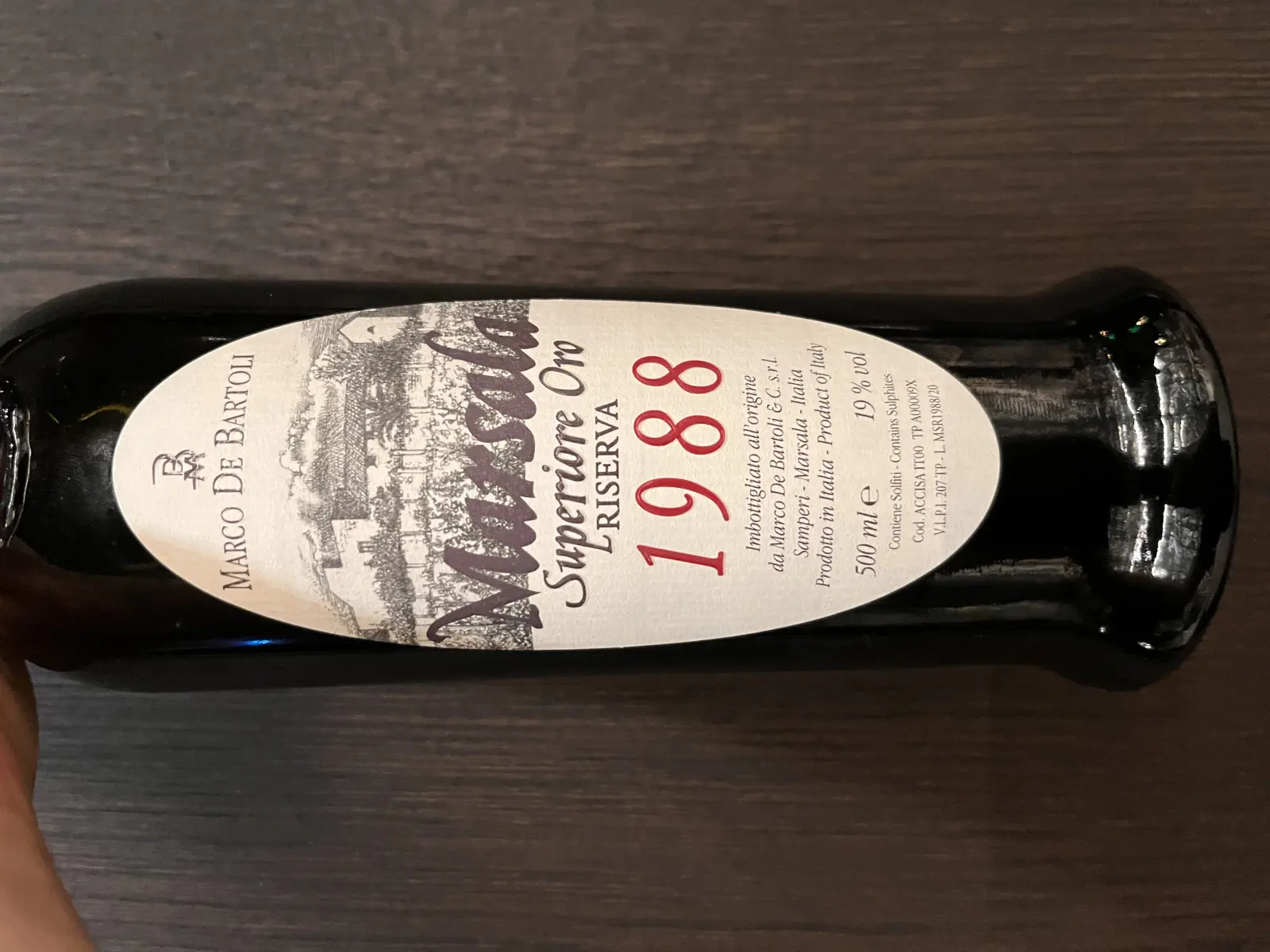Marco De Bartoli Marsala Superiore Oro Riserva 1988