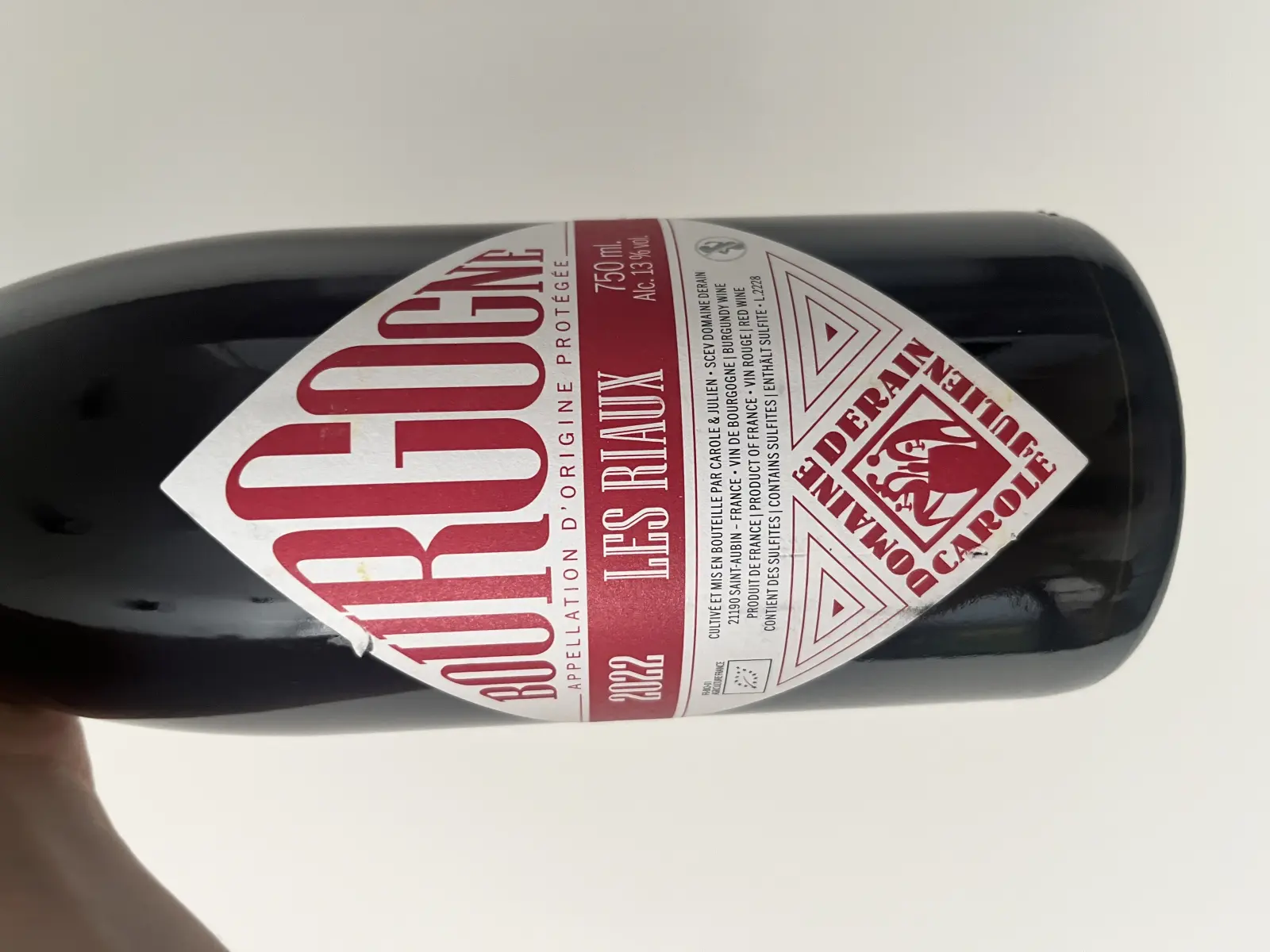 Domaine Derain Bourgogne Les Riaux 2022