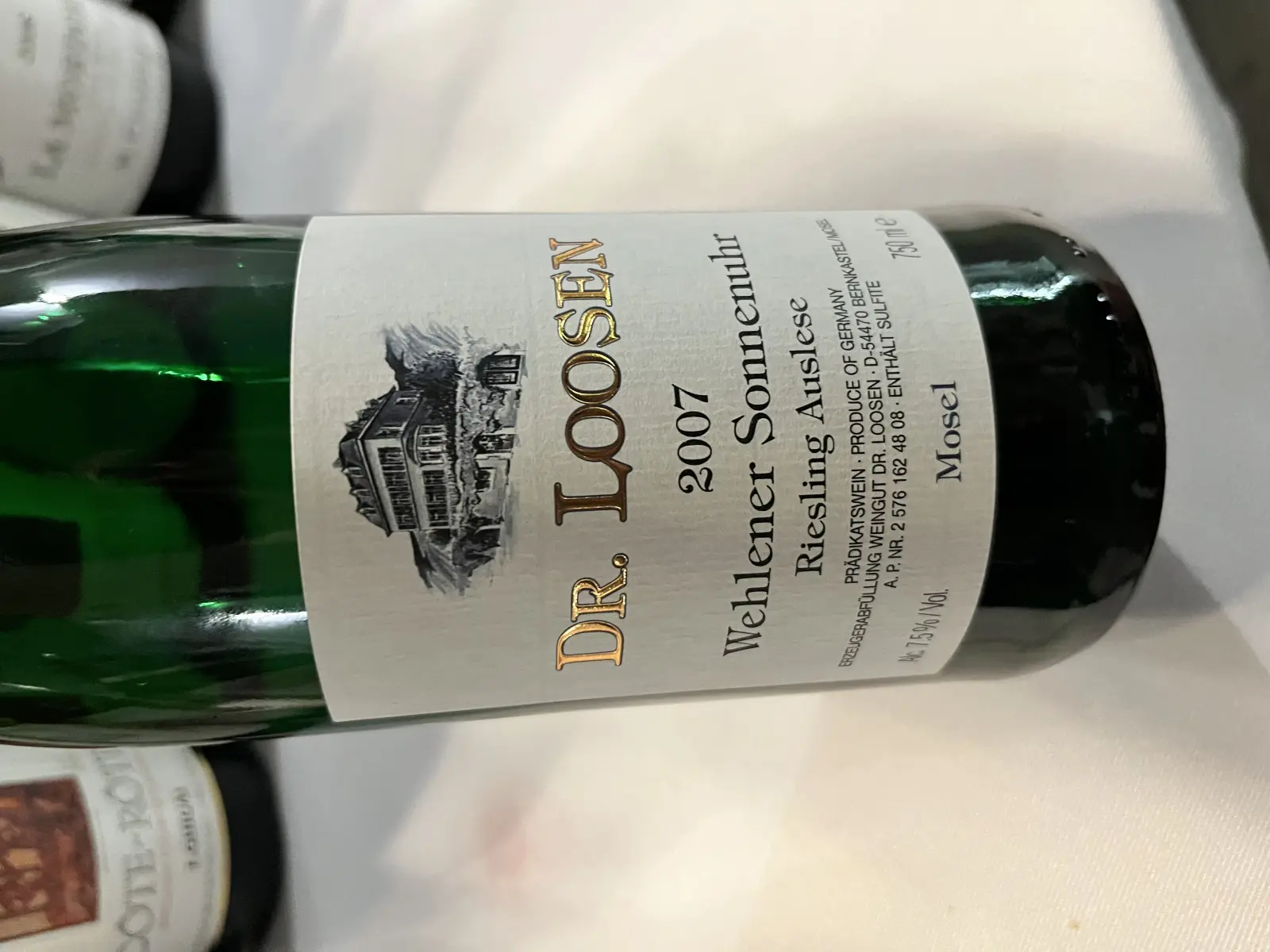 Dr. Loosen Wehlener Sonnenuhr Riesling Auslese Prädikatswein 2007