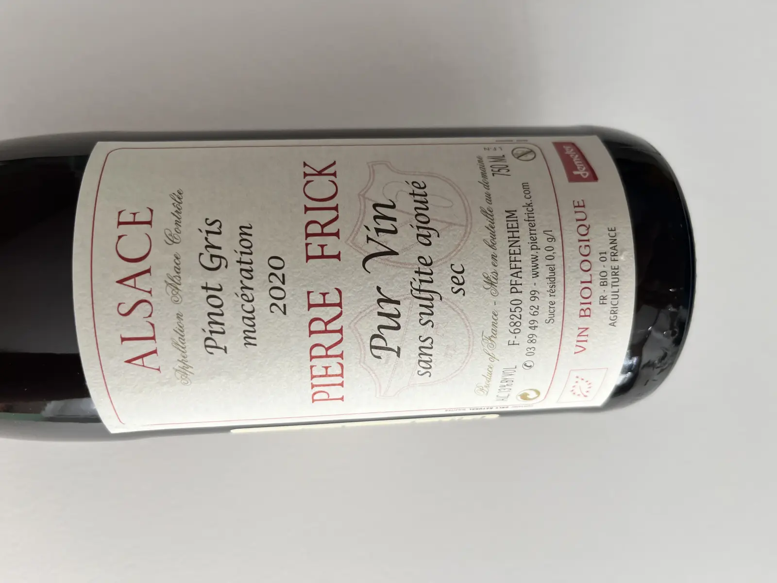 Pierre Frick Pinoit Gris Macération Pur Vin 2020