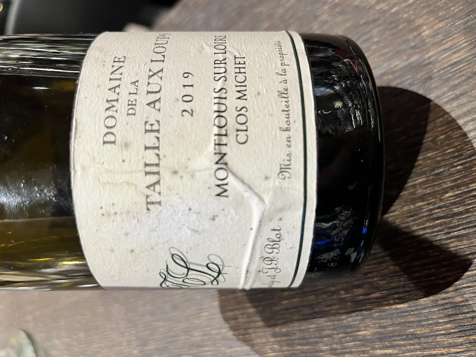 Domaine de la Taille Aux Loups Montlouis sur Loire Clos Michet 2019