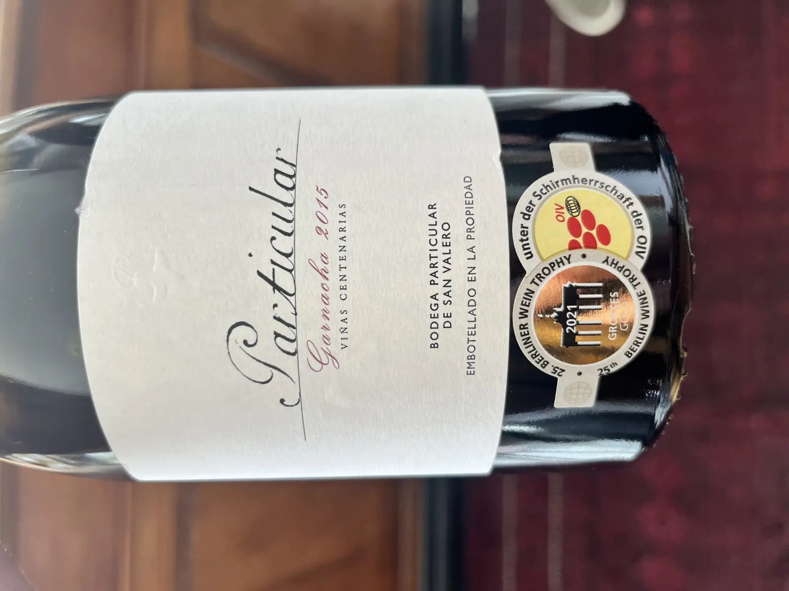 Bodega Particular Garnacha Viñas Centenarias 2015