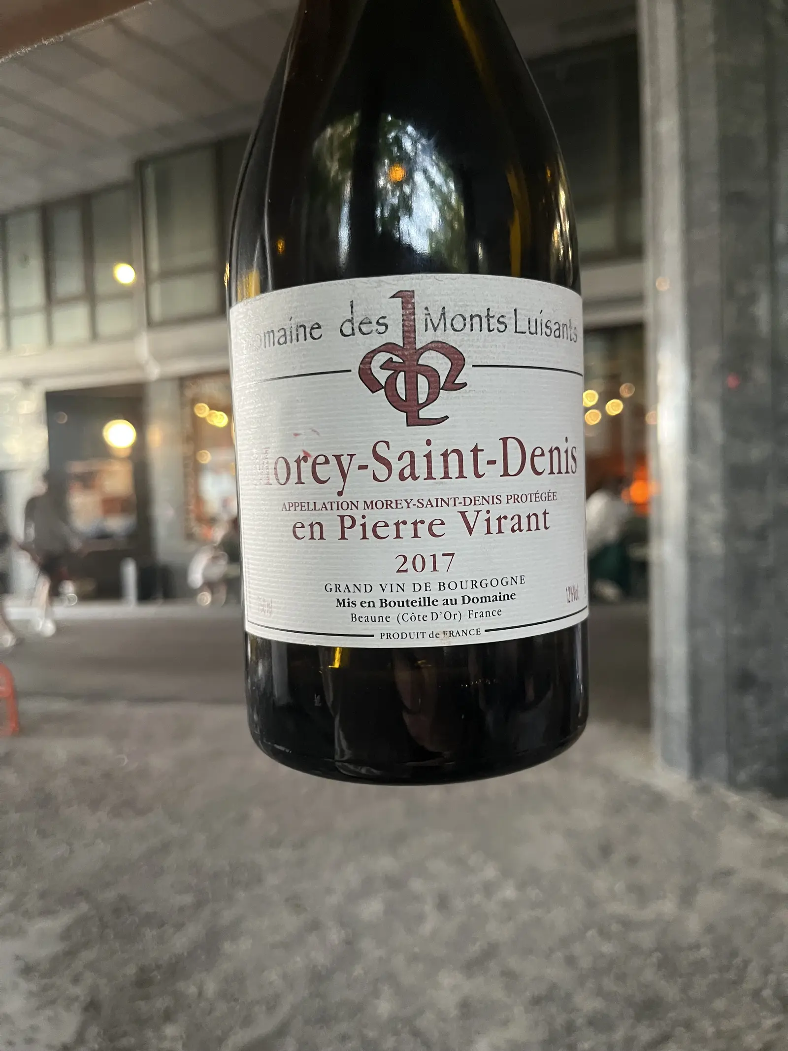 Domaine des Monts Luisants Morey-Saint-Denis en Pierre Virant 2017