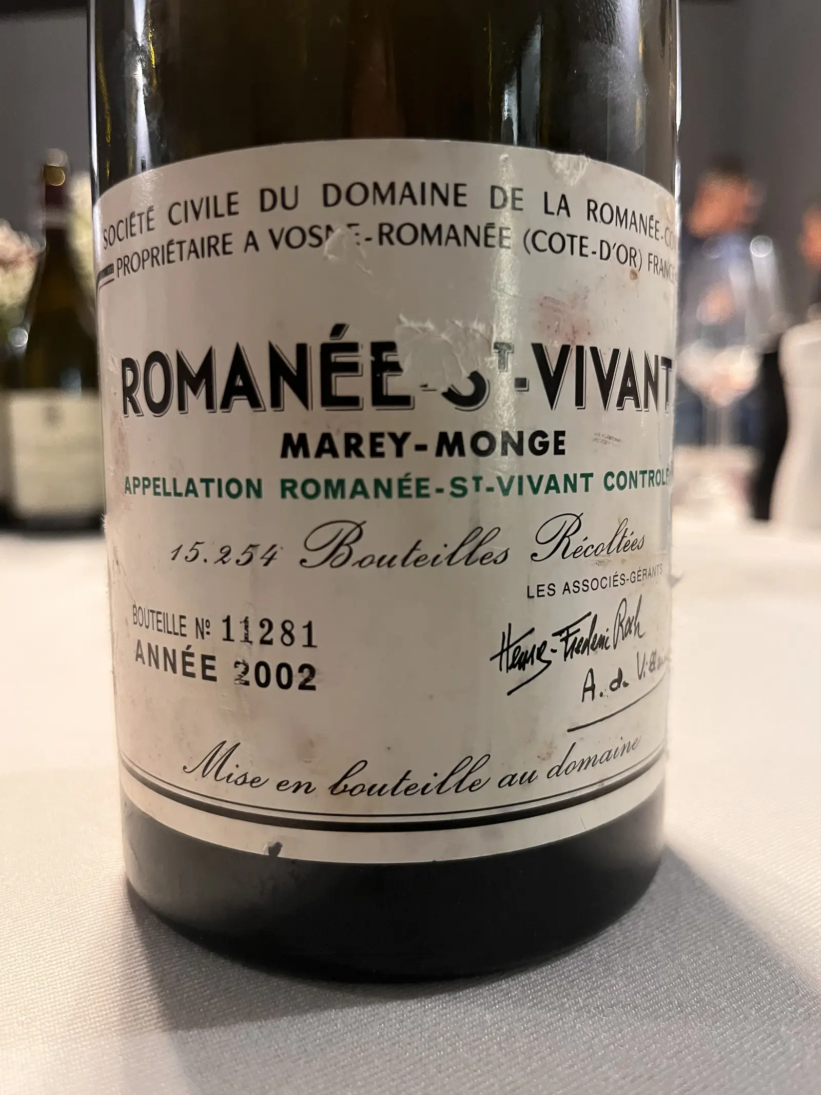 Domaine de la Romanée-Conti Romanée-Saint-Vivant Grand Cru 2002
