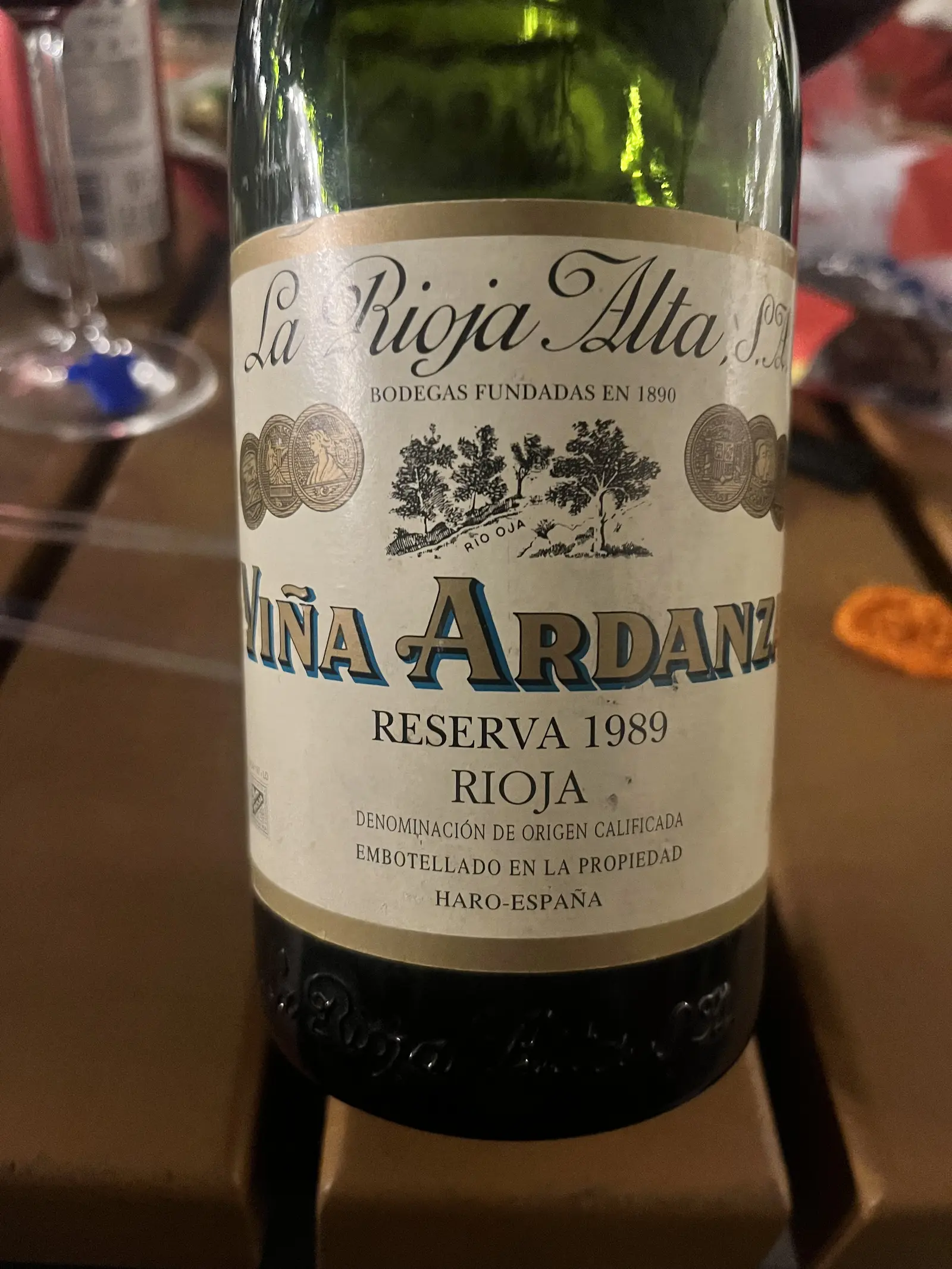 La Rioja Alta Viña Ardanza Reserva 1989