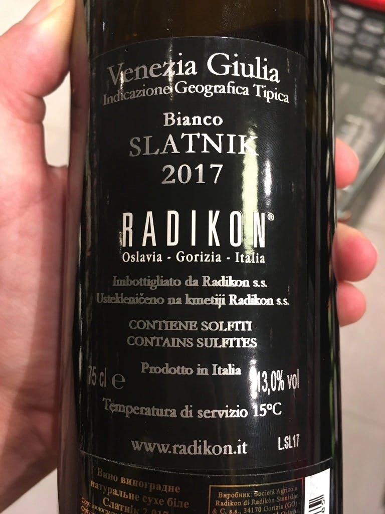 Radikon Slatnik 2017