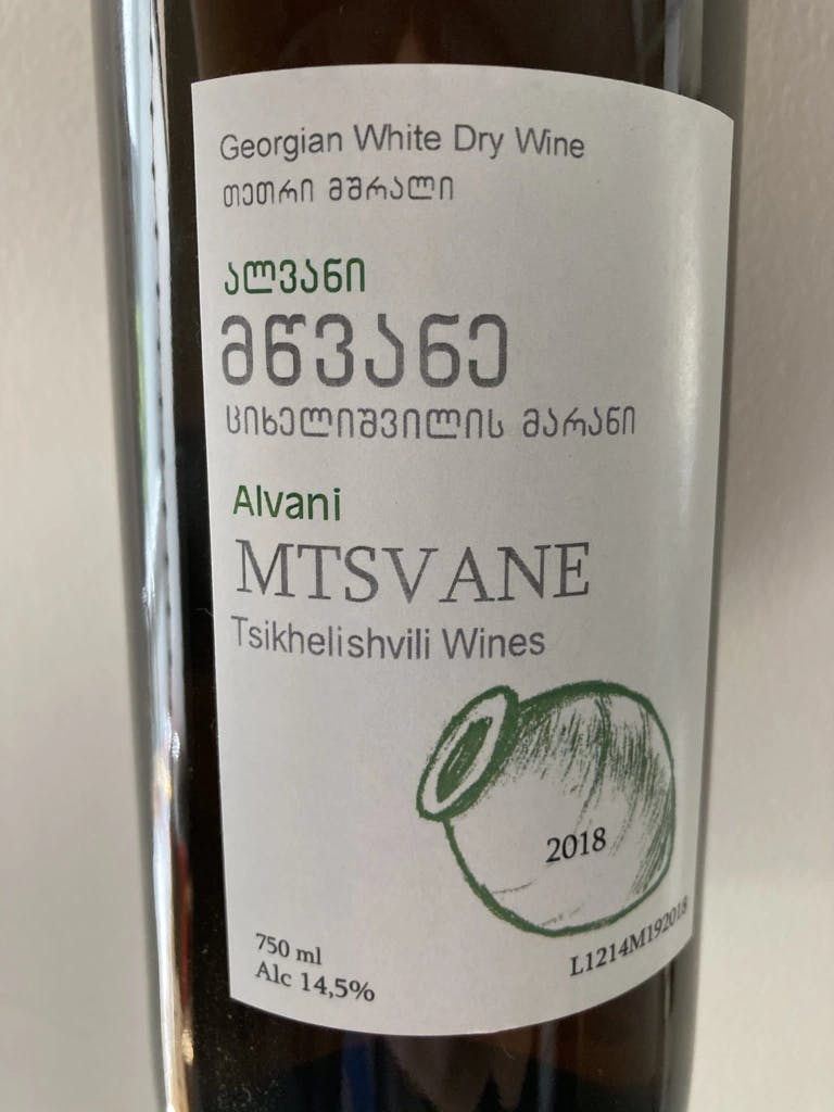 Tsikhelishvili Wines Mtsvane 2018