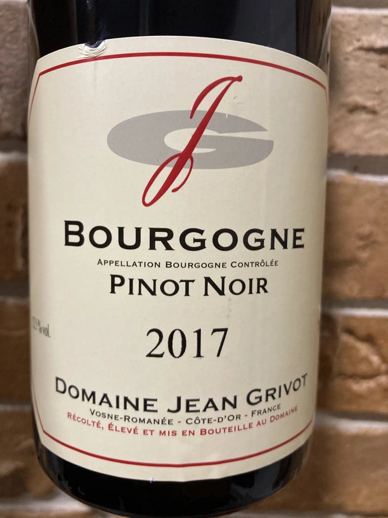 Jean Grivot Bourgogne Pinot Noir 2017