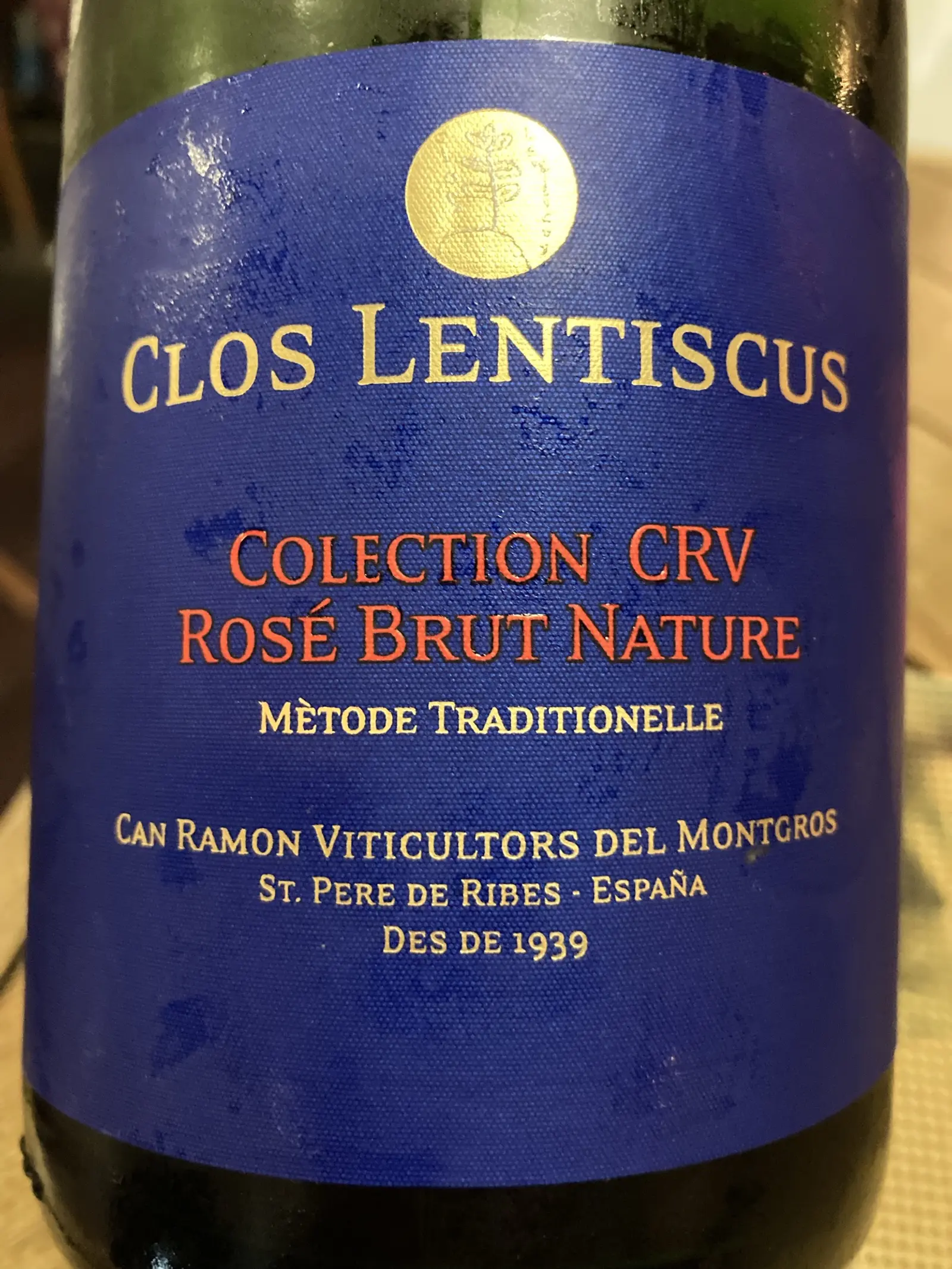 Clos Lentiscus Syrah CRV Rosé Brut Nature NV