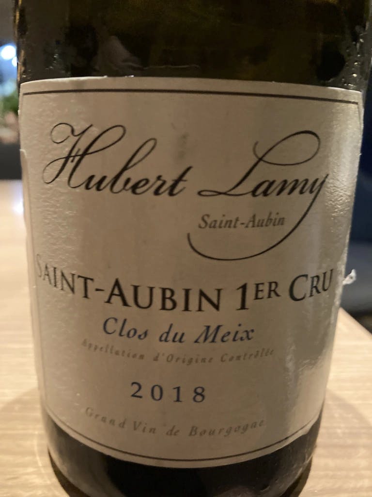 Hubert Lamy Saint-Aubin 1er Cru Clos du Meix 2018