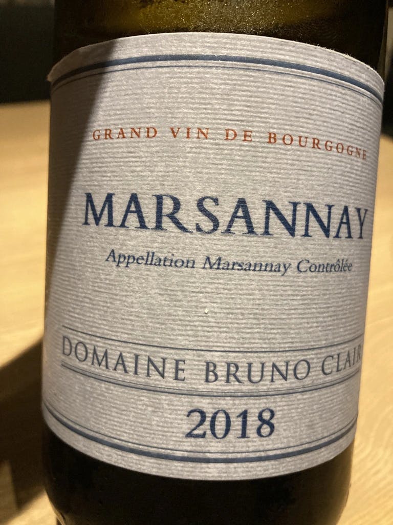 Domaine Bruno Clair Marsannay Blanc 2018