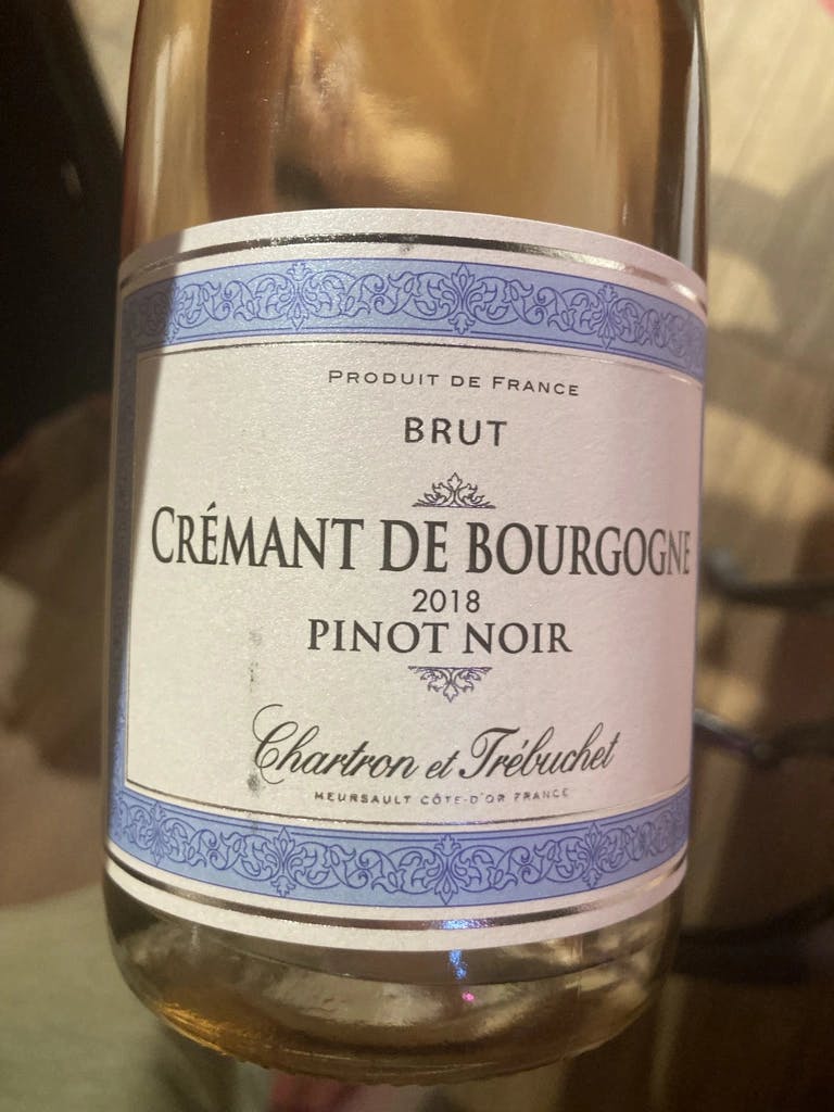 Chartron et Trébuchet Crémant de Bourgogne Brut Pinot Noir 2018