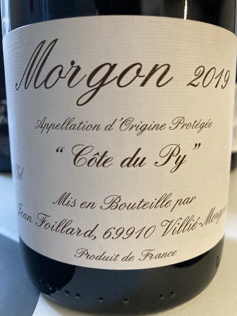Jean Foillard Morgon Côte du Py 2019