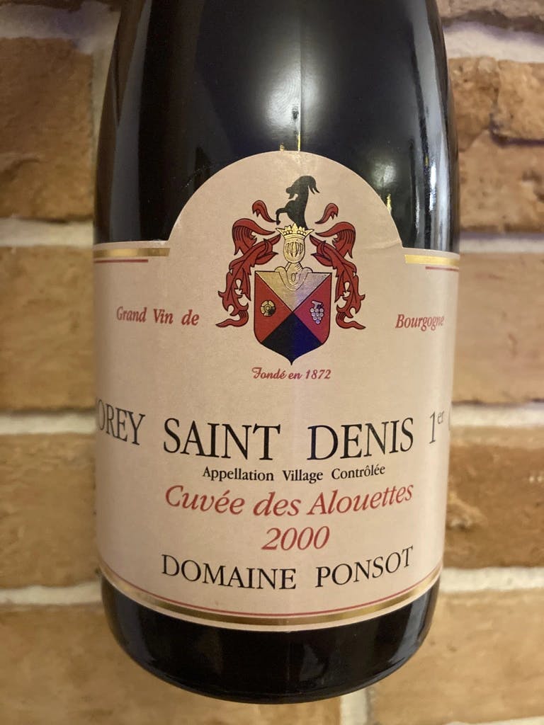 Domain Ponsot Morey Saint Denis 1er Cru Cuvée des Alouettes 2000