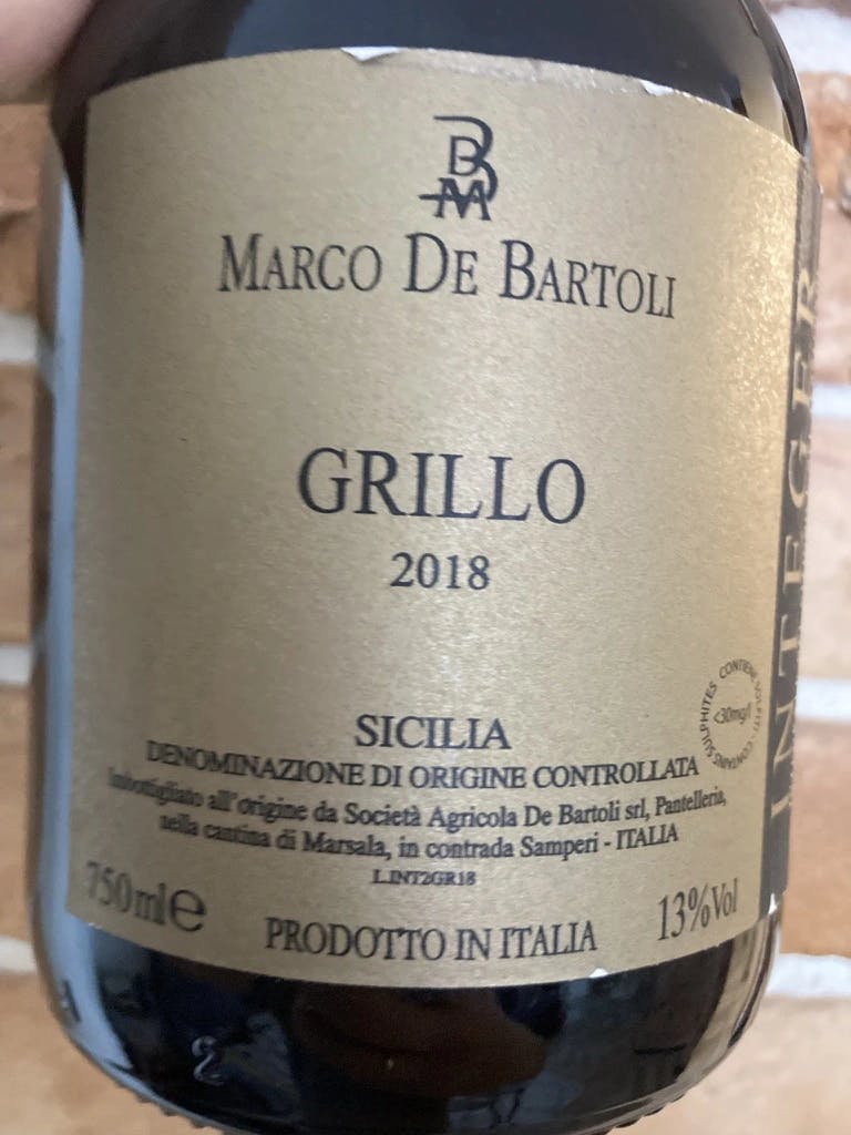 Marco De Bartoli Integer Grillo 2018