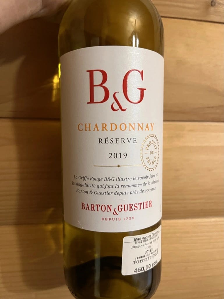 Barton & Guestier Chardonnay Réserve 2019