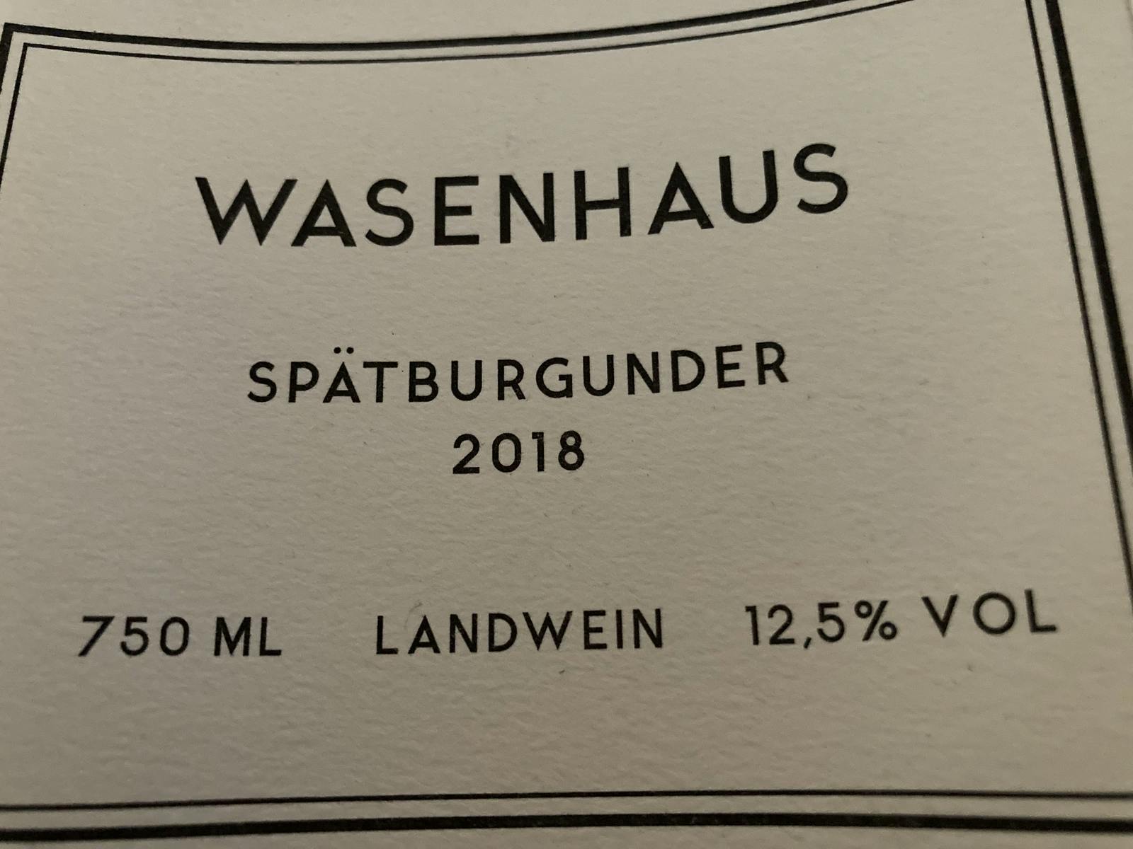 Wasenhaus Spätburgunder 2018