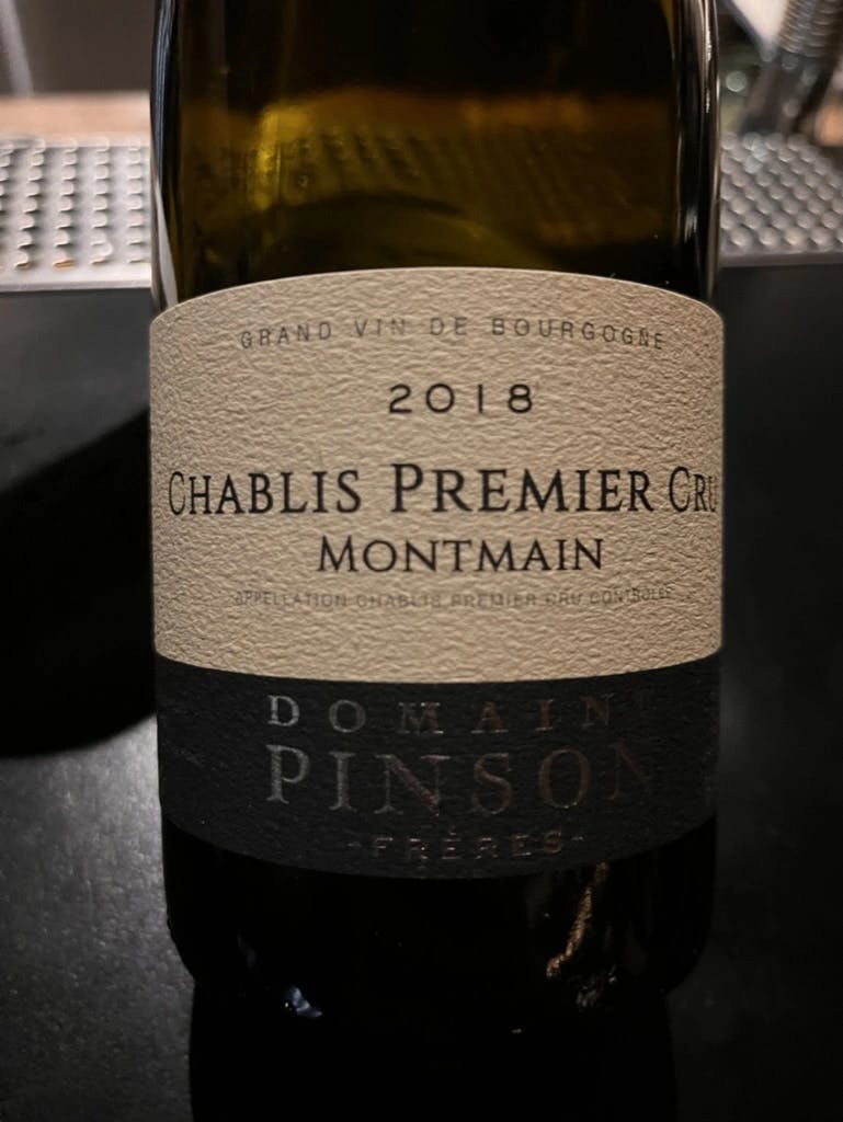 Domaine Pinson Chablis Premier Cru Montmain 2018