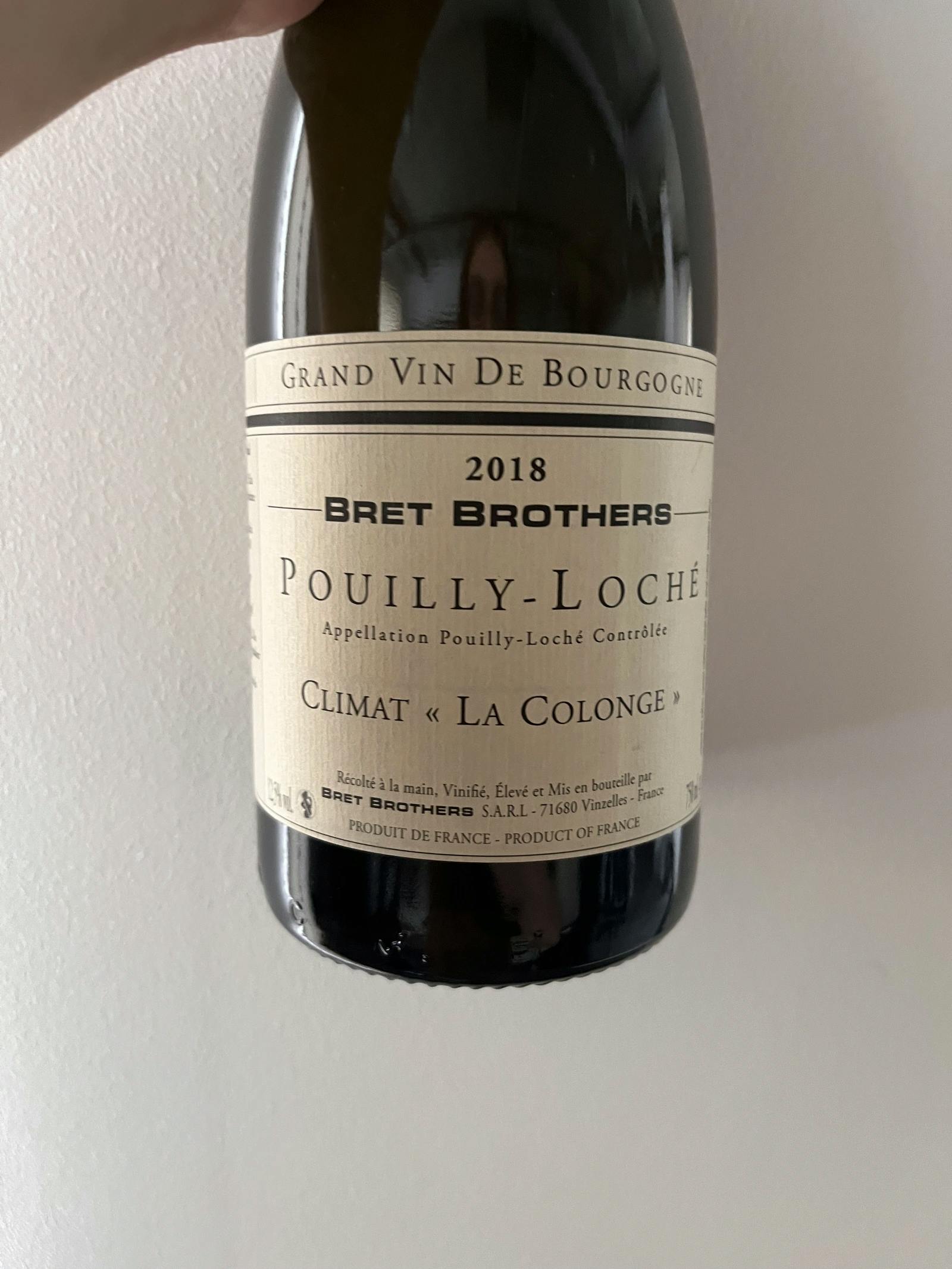 Bret Brothers Pouilly-Loché Climat La Colonge 2018