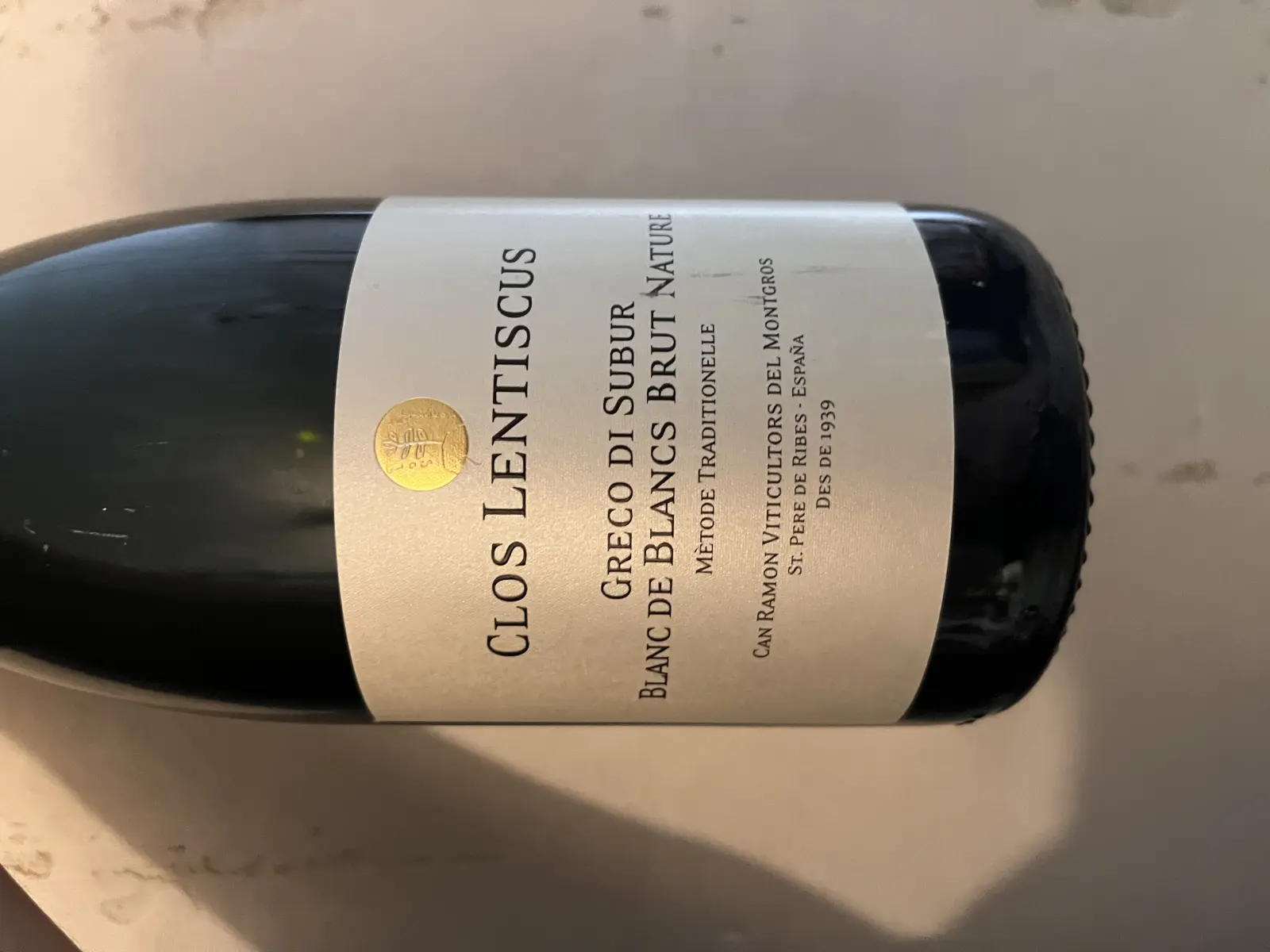 Clos Lentiscus Greco di Subur Blanc de Blancs Brut Nature 2017