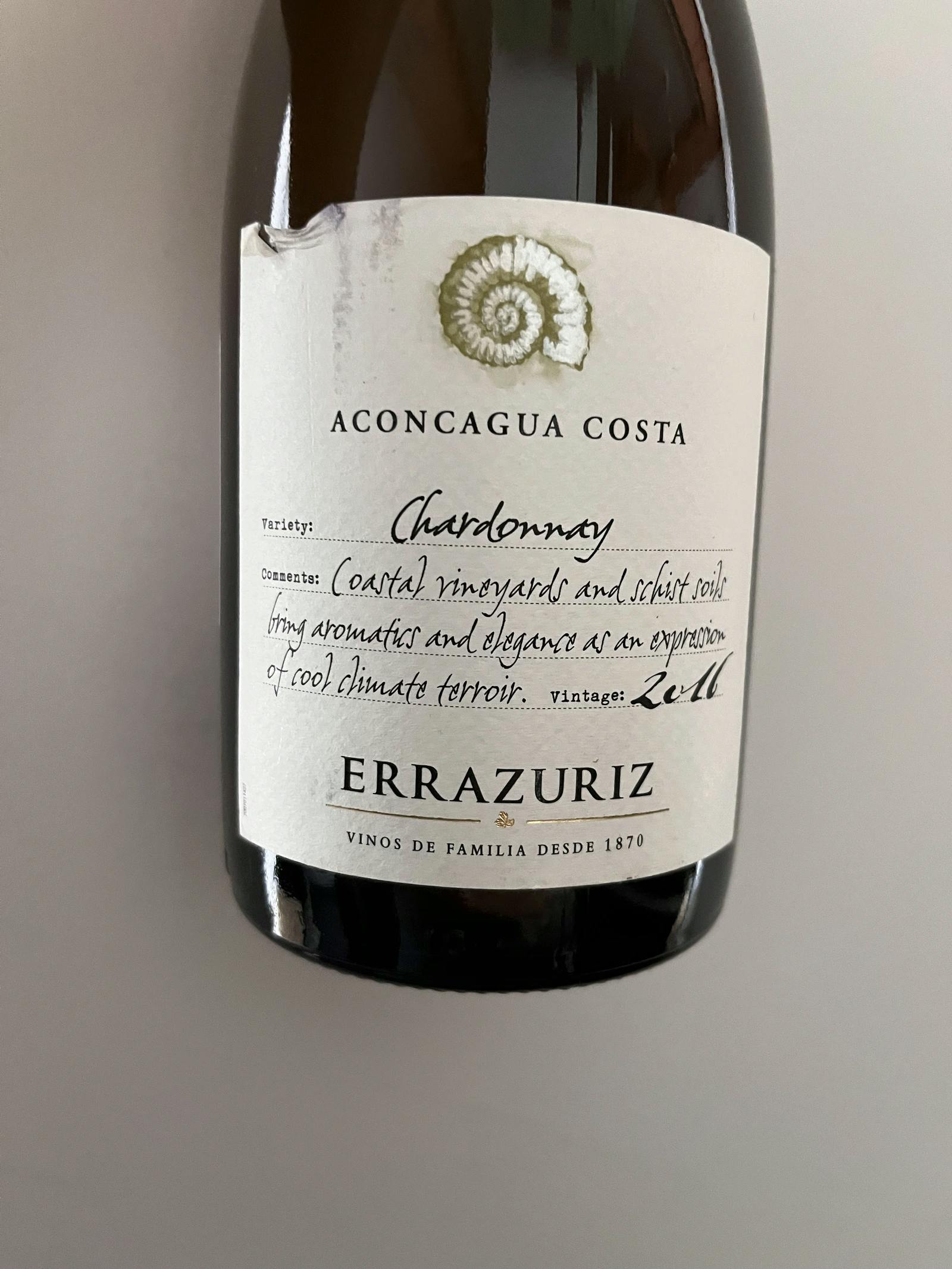 Errazuriz Aconcagua Costa Chardonnay 2016