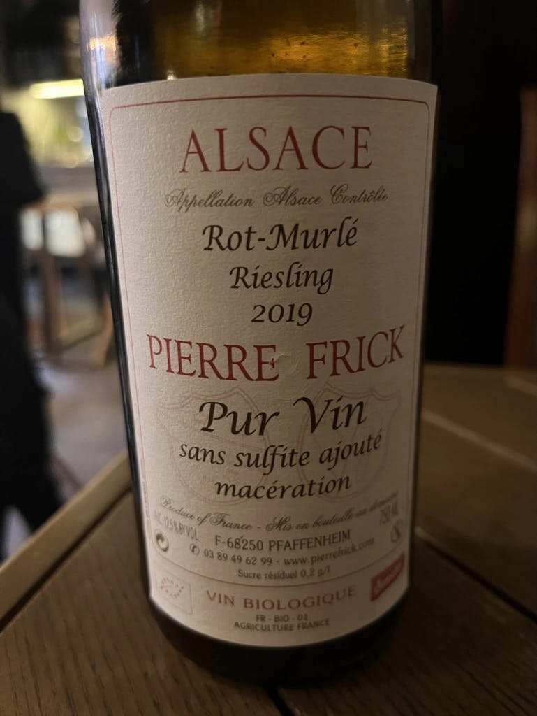 Pierre Frick Rot-Murlé Riesling Macération Pur Vín 2019