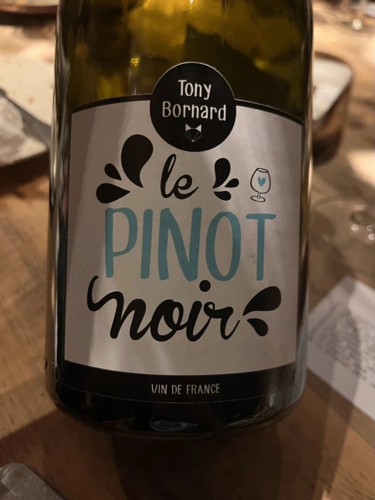 Tony Bornard le Pinot noir 2018