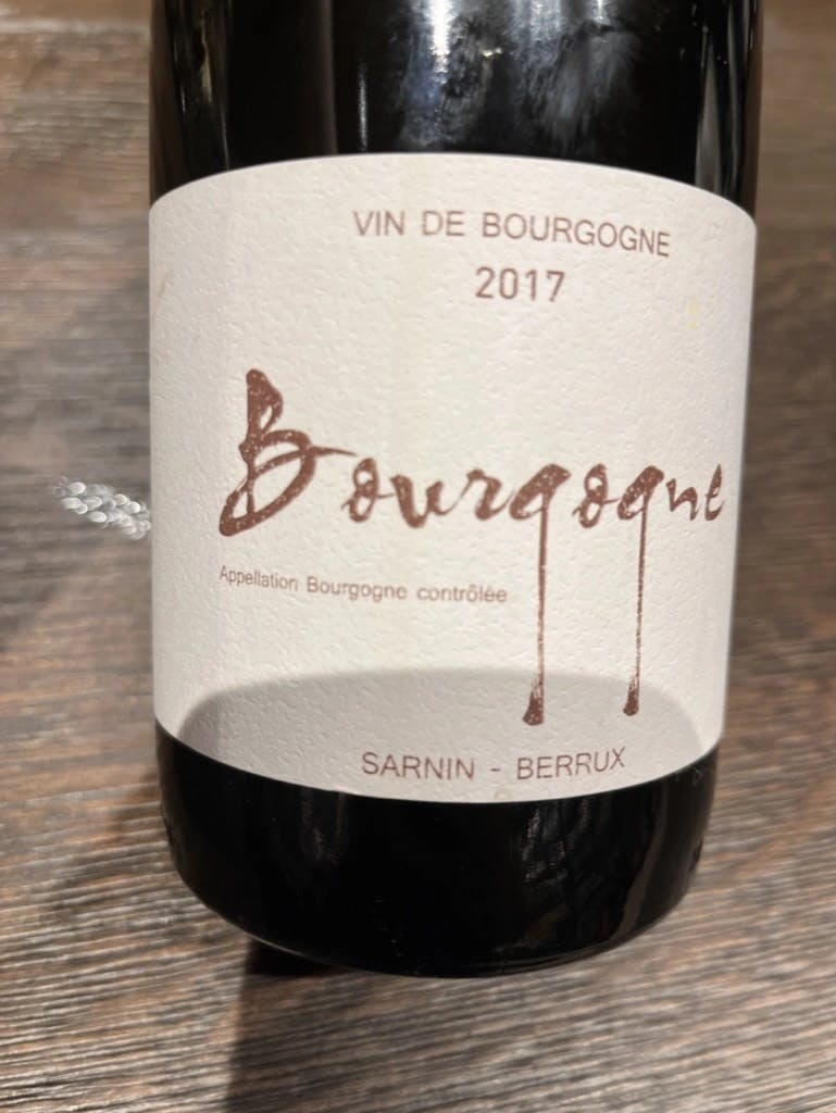 Sarnin-Berrux Bourgogne Blanc 2017