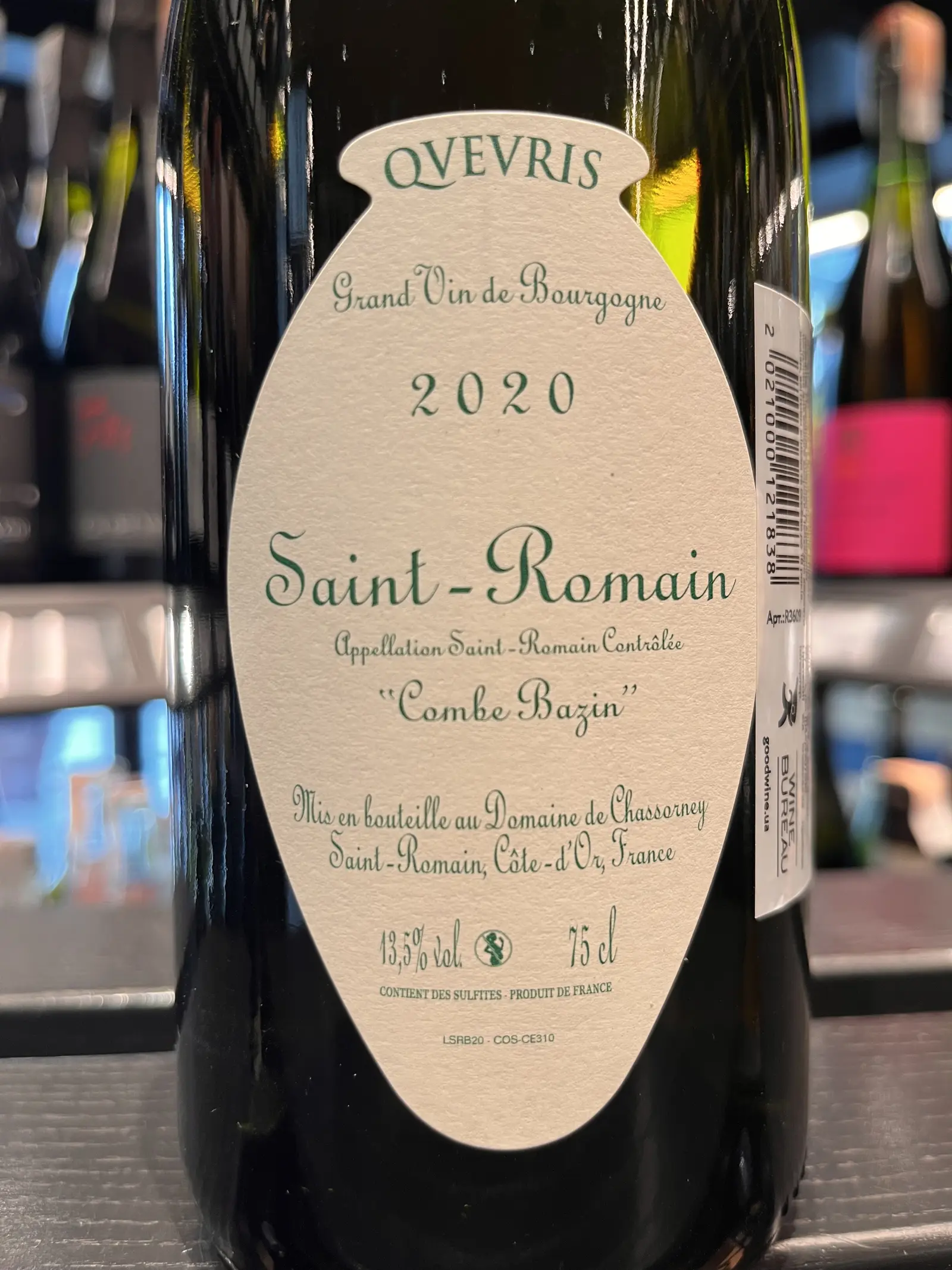 Domaine de Chassorney Saint-Romain Combe Bazin Qvevris 2020