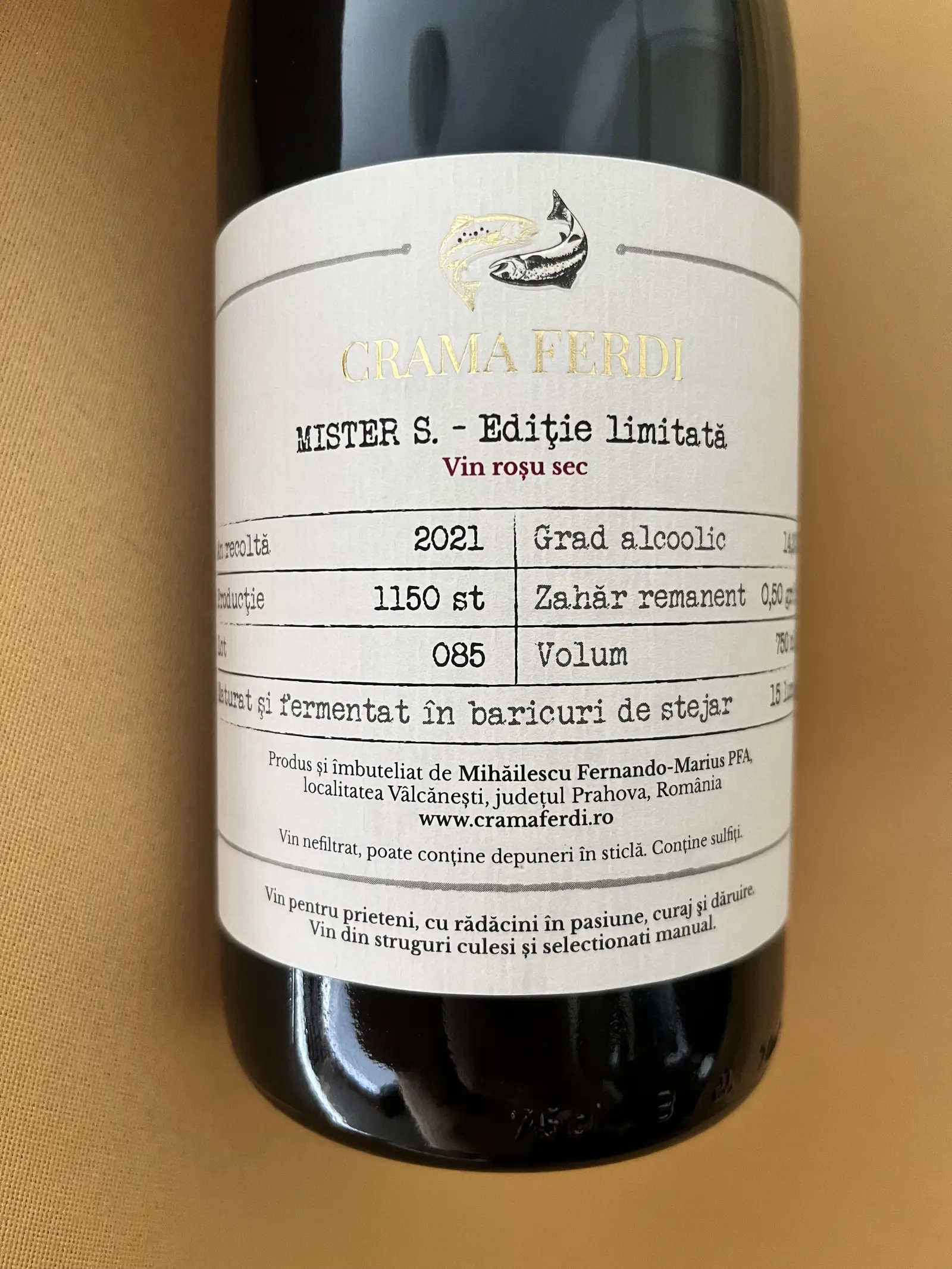 Crama Ferdi Mister S. Ediţie limitată 2021