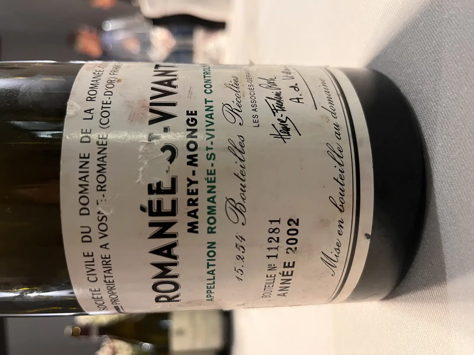 Domaine de la Romanée-Conti Romanée-Saint-Vivant Grand Cru 2002