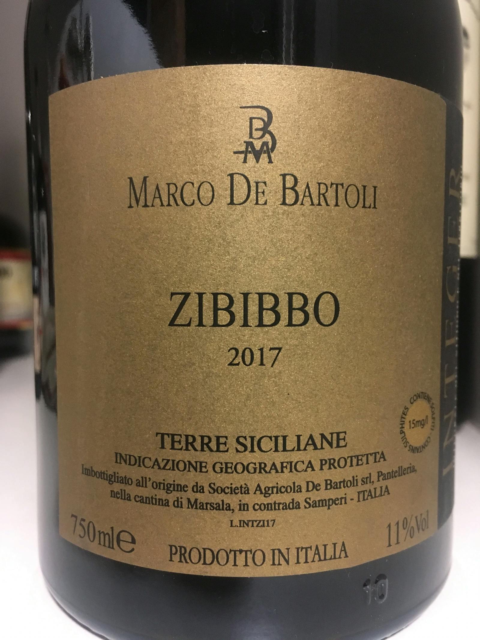 Marco De Bartoli Integer Zibibbo 2017