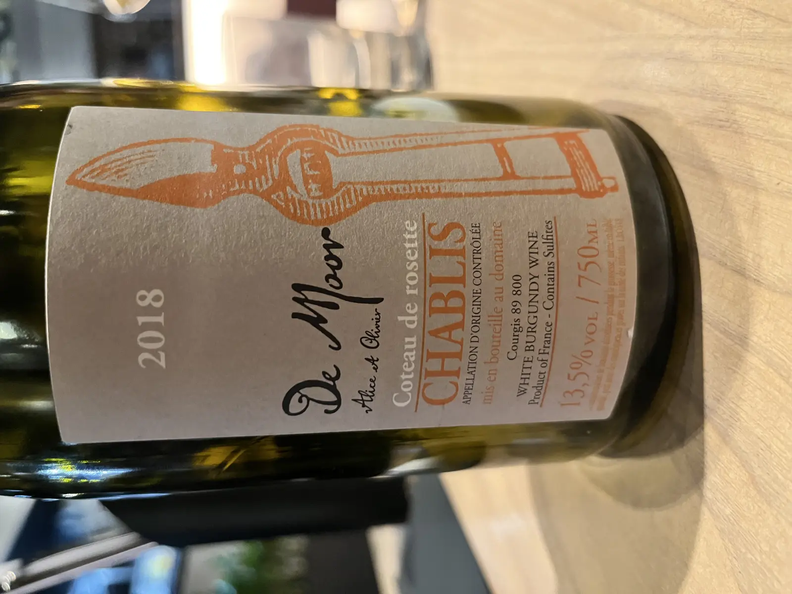 Alice et Olivier De Moor Chablis Coteau de rosette 2018