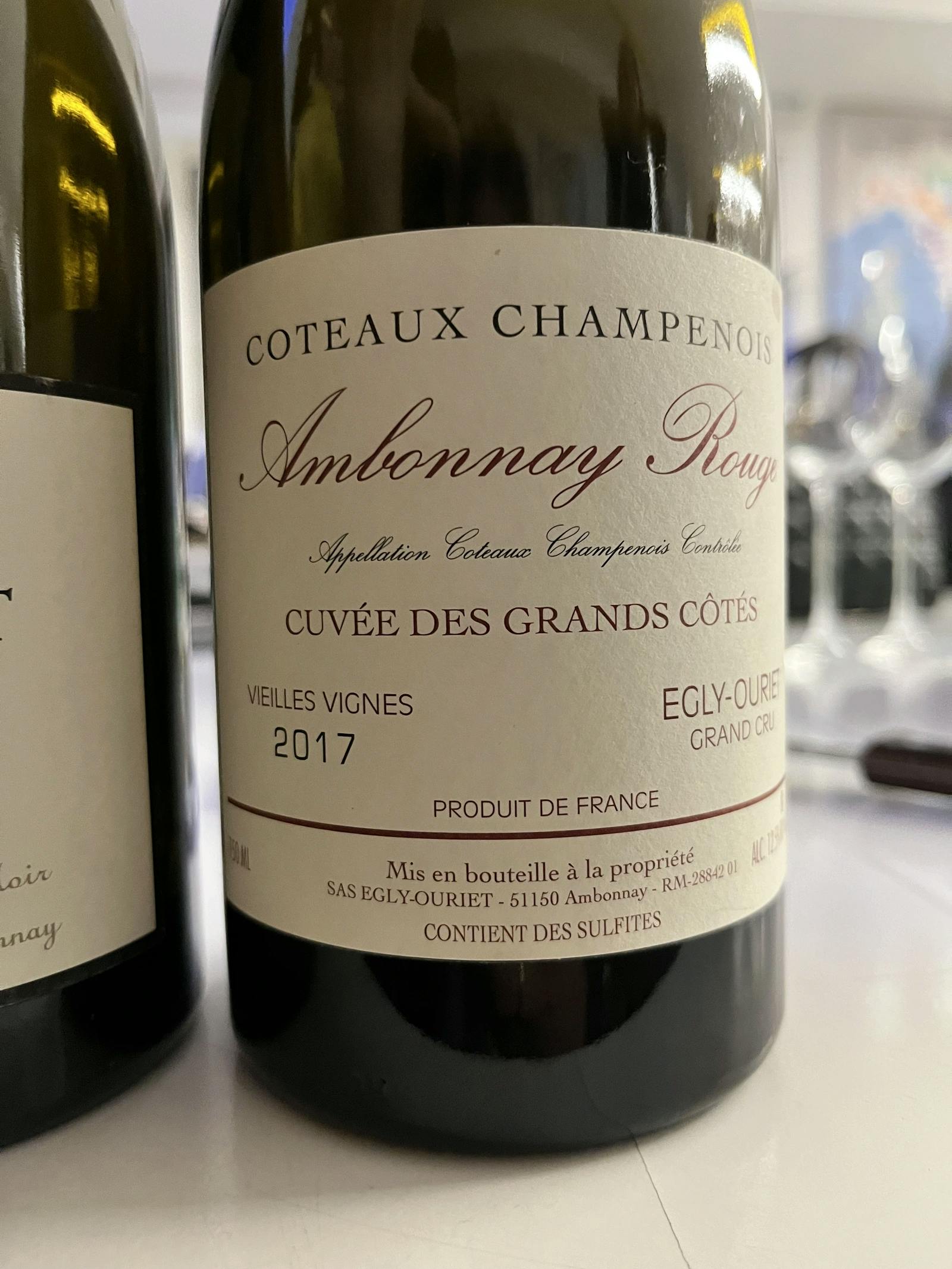 Egly-Ouriet Coteaux Champenois Cuvée des Grands Côtés Vielles Vignes Grand Cru Ambonnay Rouge 2017