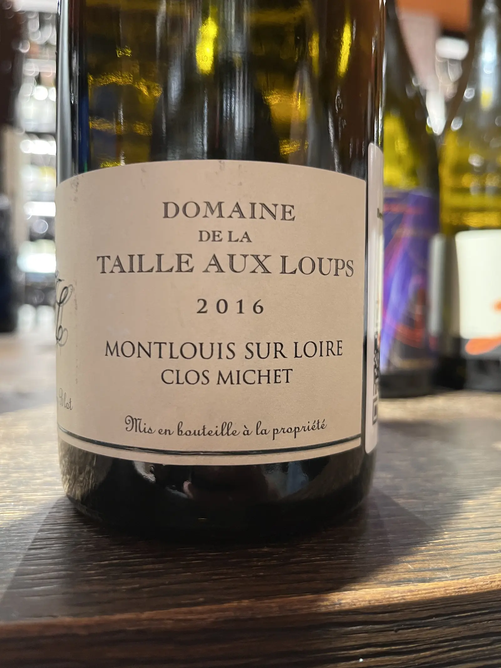 Domaine de la Taille Aux Loups Montlouis sur Loire Clos Michet 2016