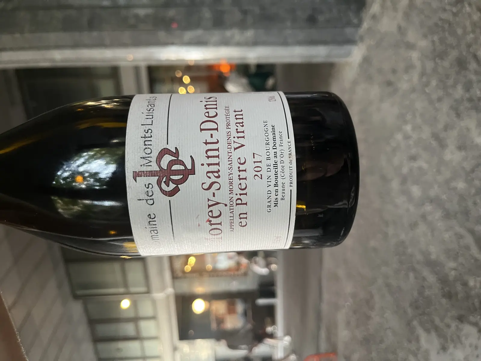 Domaine des Monts Luisants Morey-Saint-Denis en Pierre Virant 2017