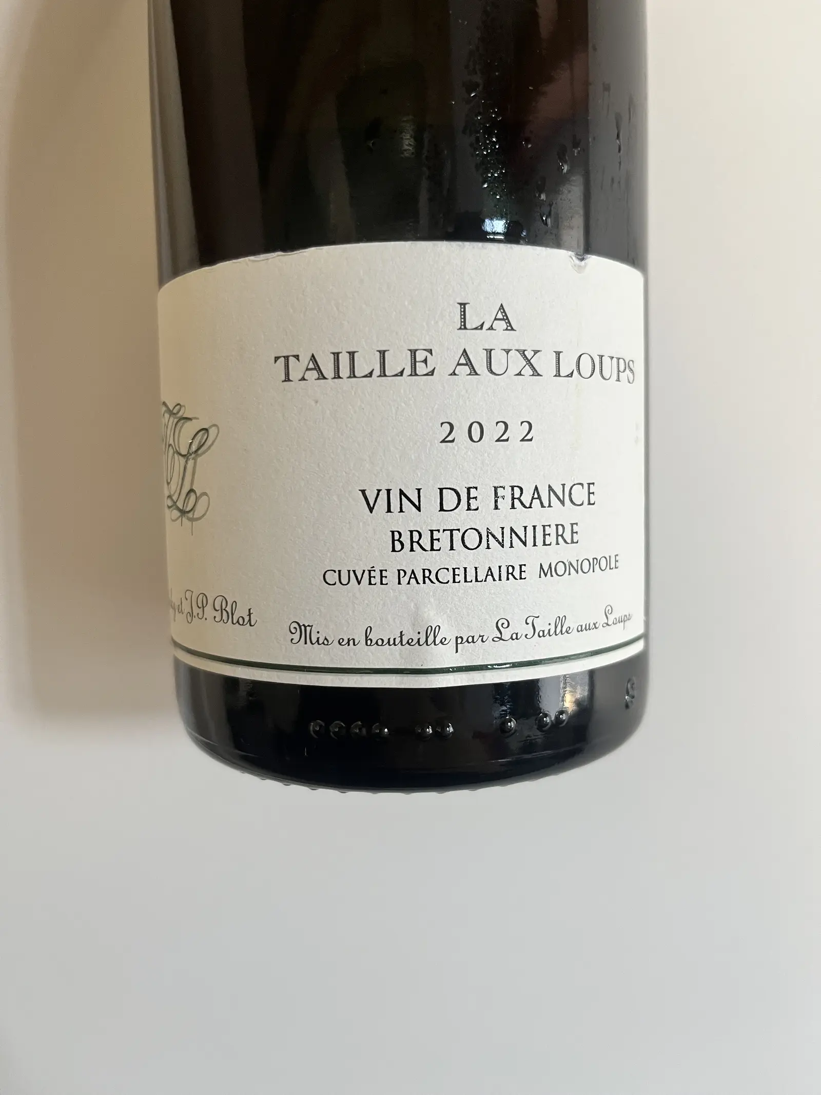 Domaine de la Taille Aux Loups Bretonniere Cuvée Parcellaire Monopole 2022