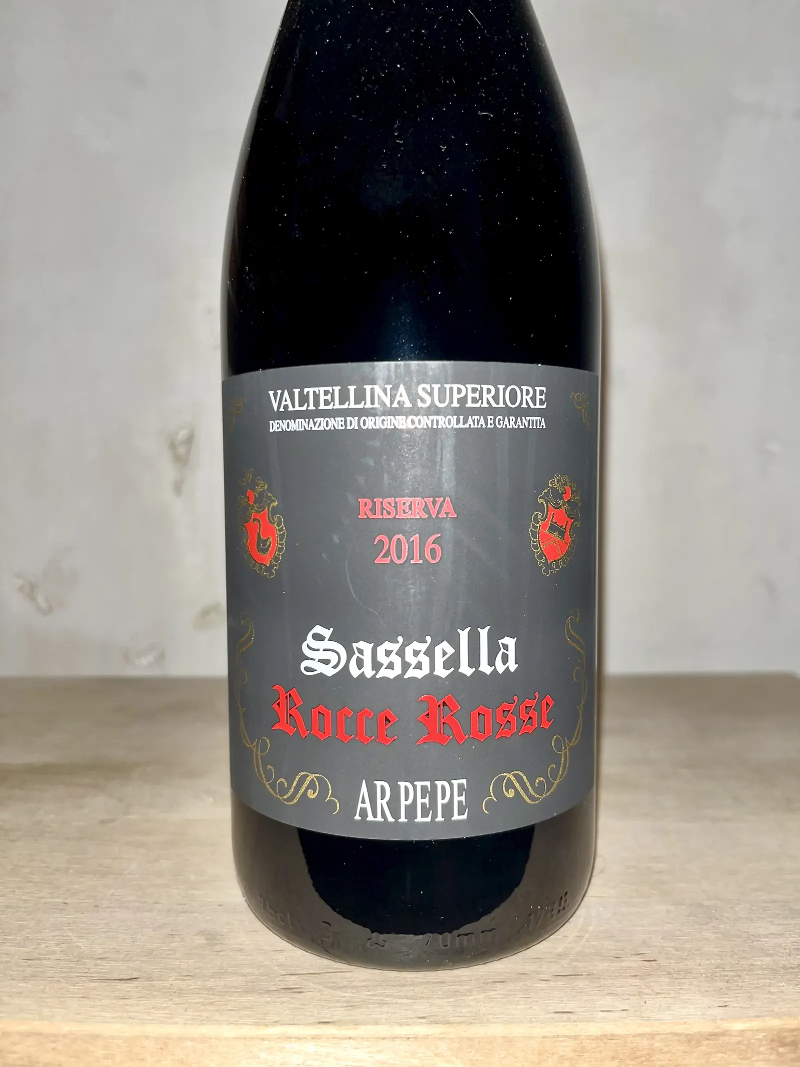 Arpepe Sassella Rocce Rosse Valtellina Superiore Riserva 2016
