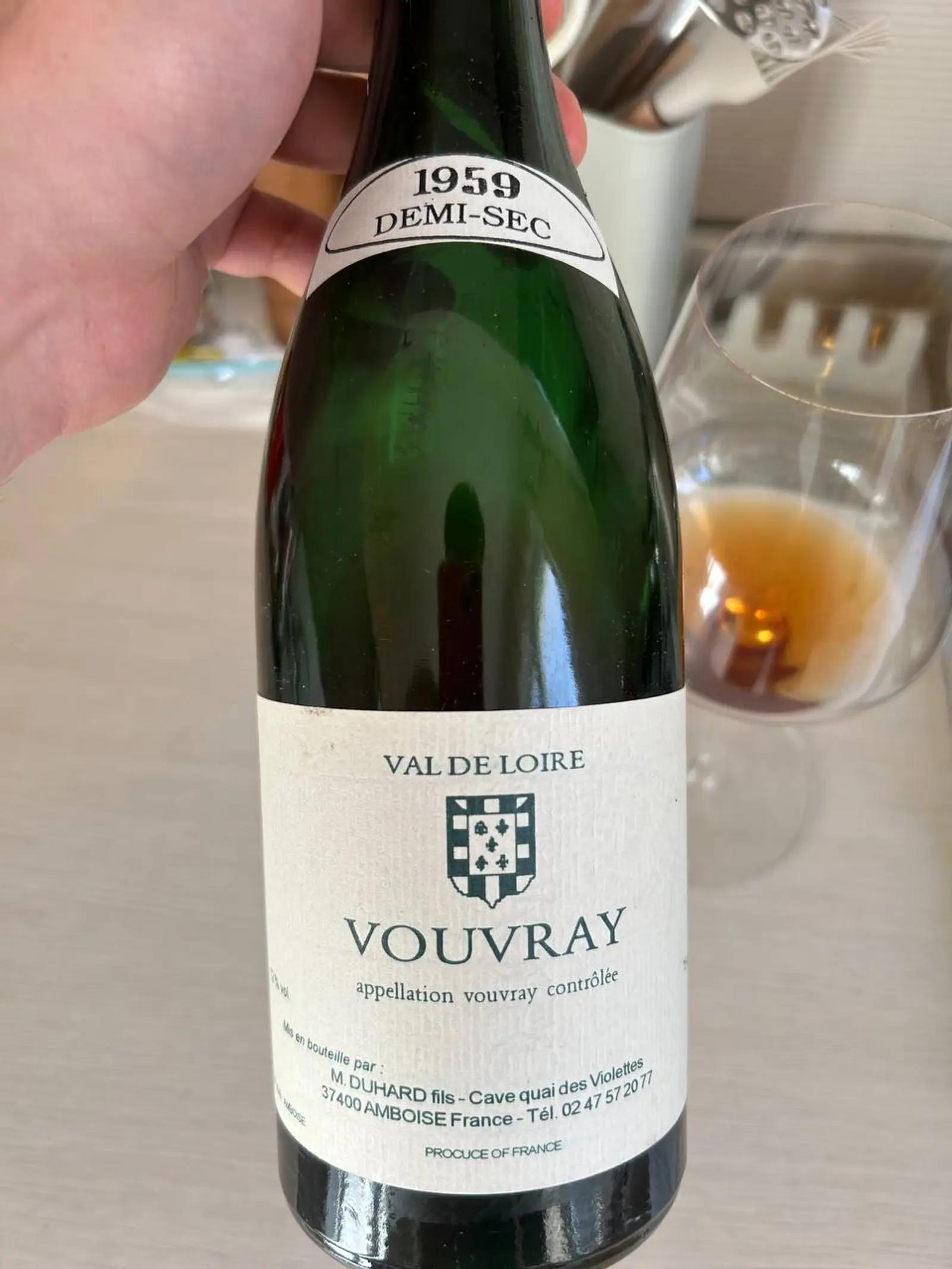 M. Duhard fils Vouvray Demi-Sec 1959