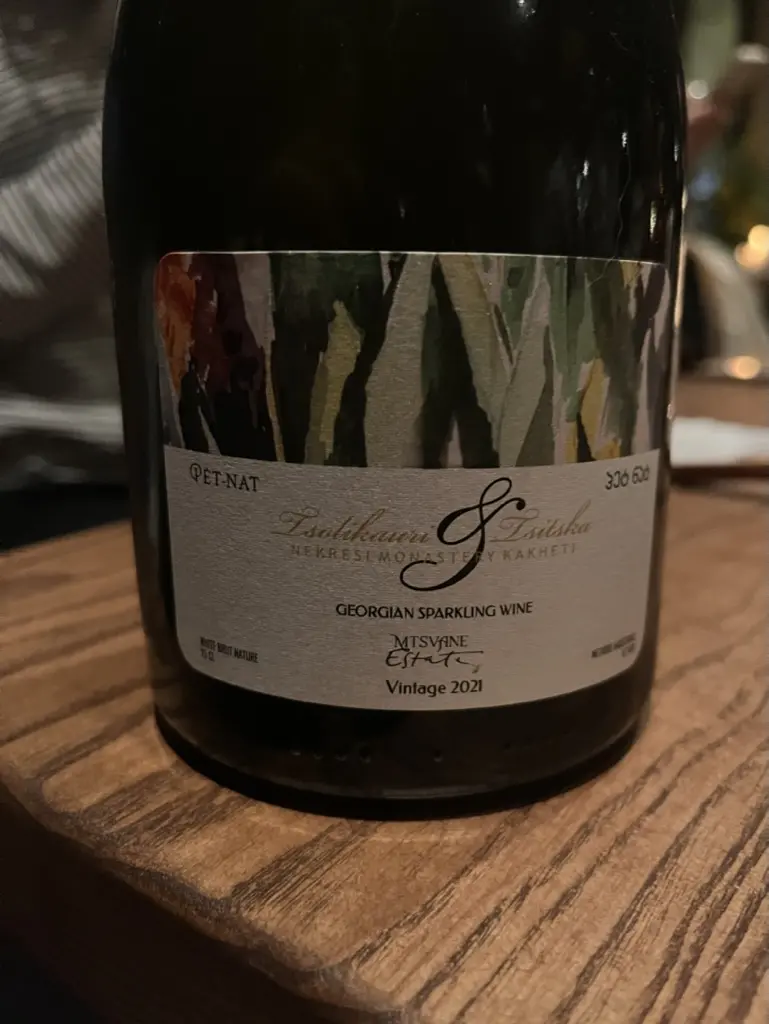 Mtsvane Estate Pet-Nat Brut Tsolikauri-Tsitska 2021