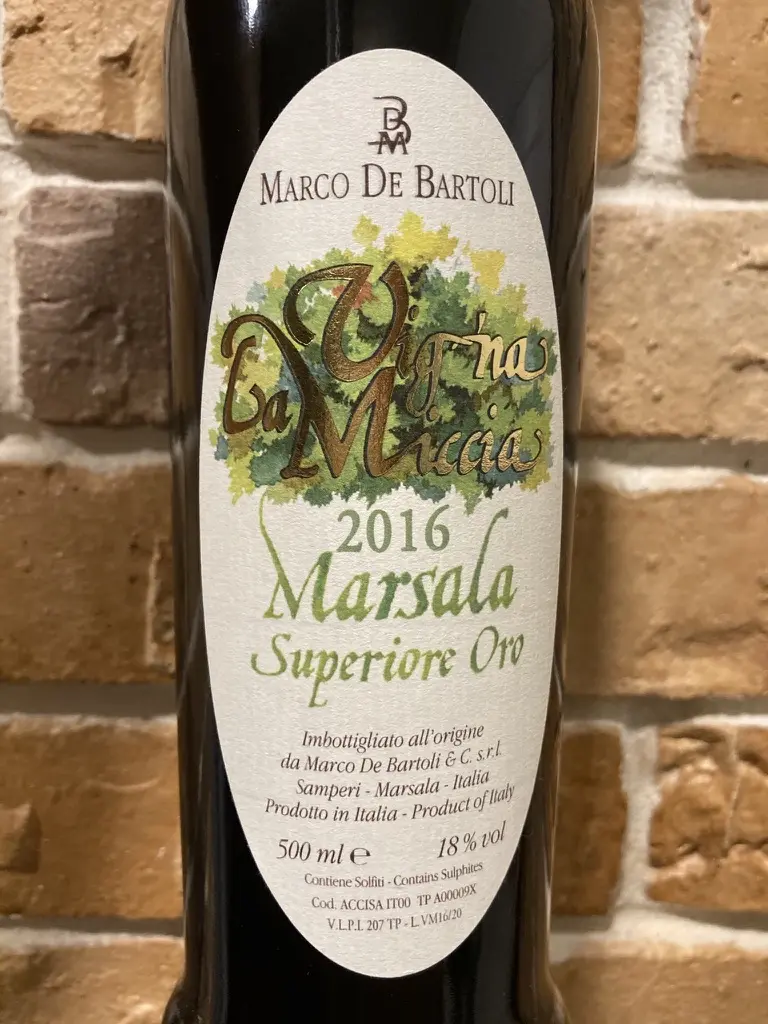 Marco De Bartoli Vigna La Miccia Marsala Superiore Oro 2016